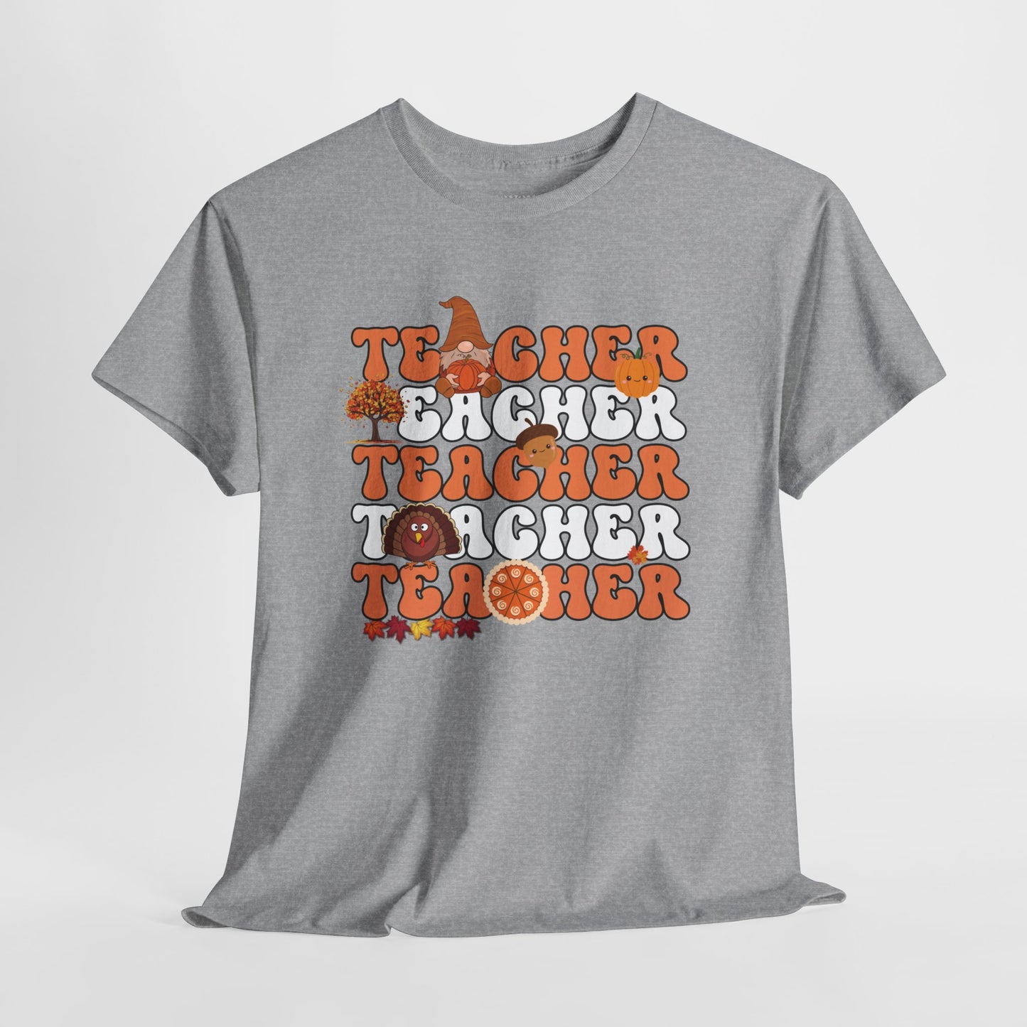 Groovy Thanksgiving Teacher Heavy Cotton Tee