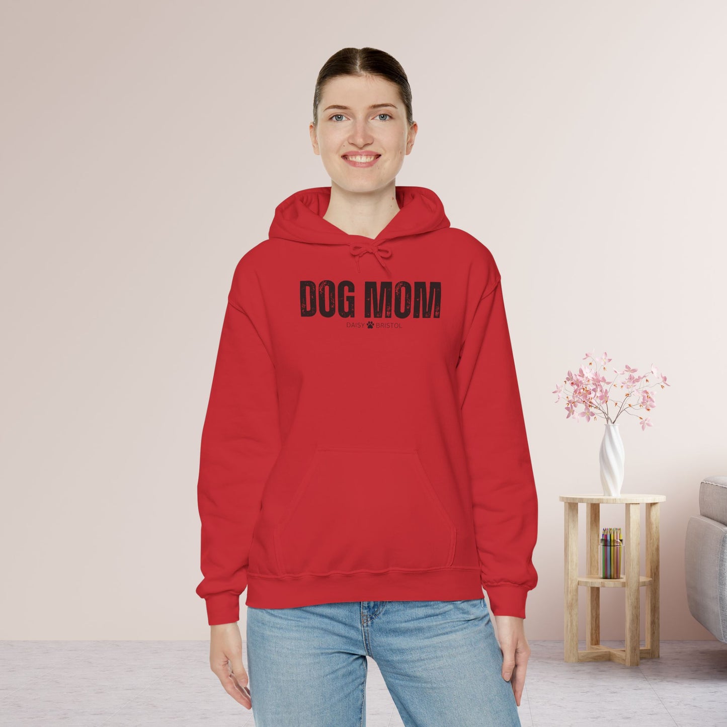 Custom Dog Mom Hoodie with Dogs Name - Personalized Gift for Dog Mom