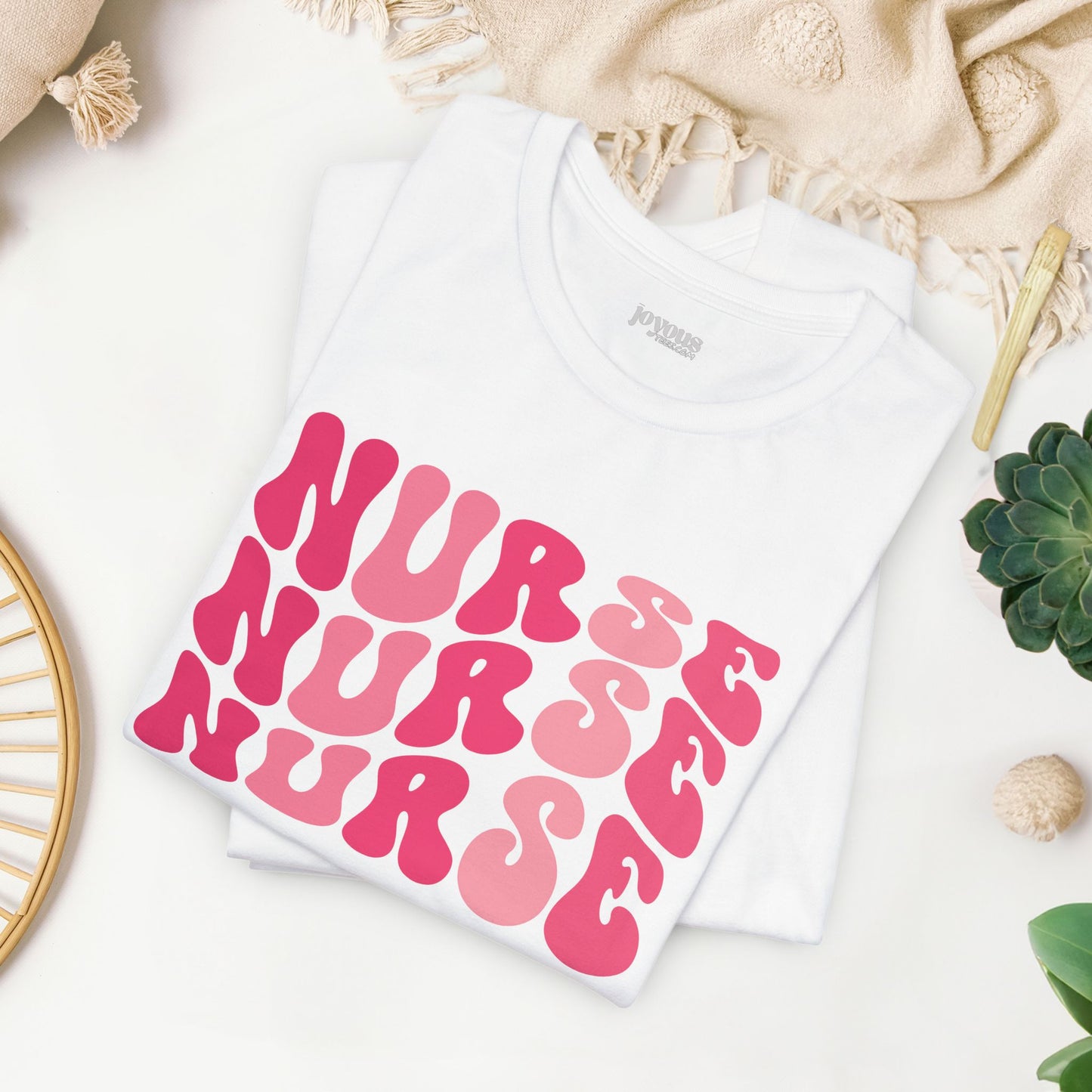 Groovy Pink Nurse Shirt - Registered Nurse Soft Cotton Tee