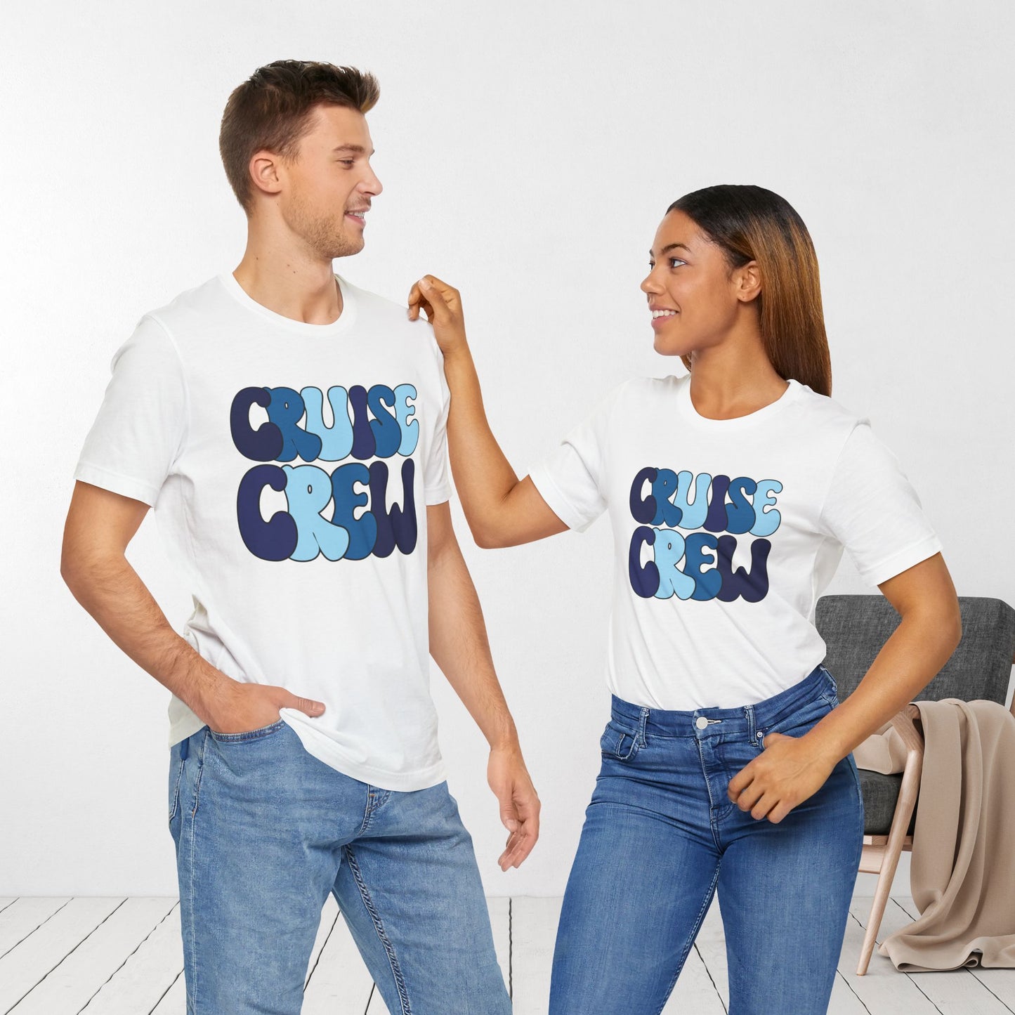 Blue Cruise Crew Shirt - Family Cruise Vacation Soft Cotton Tee
