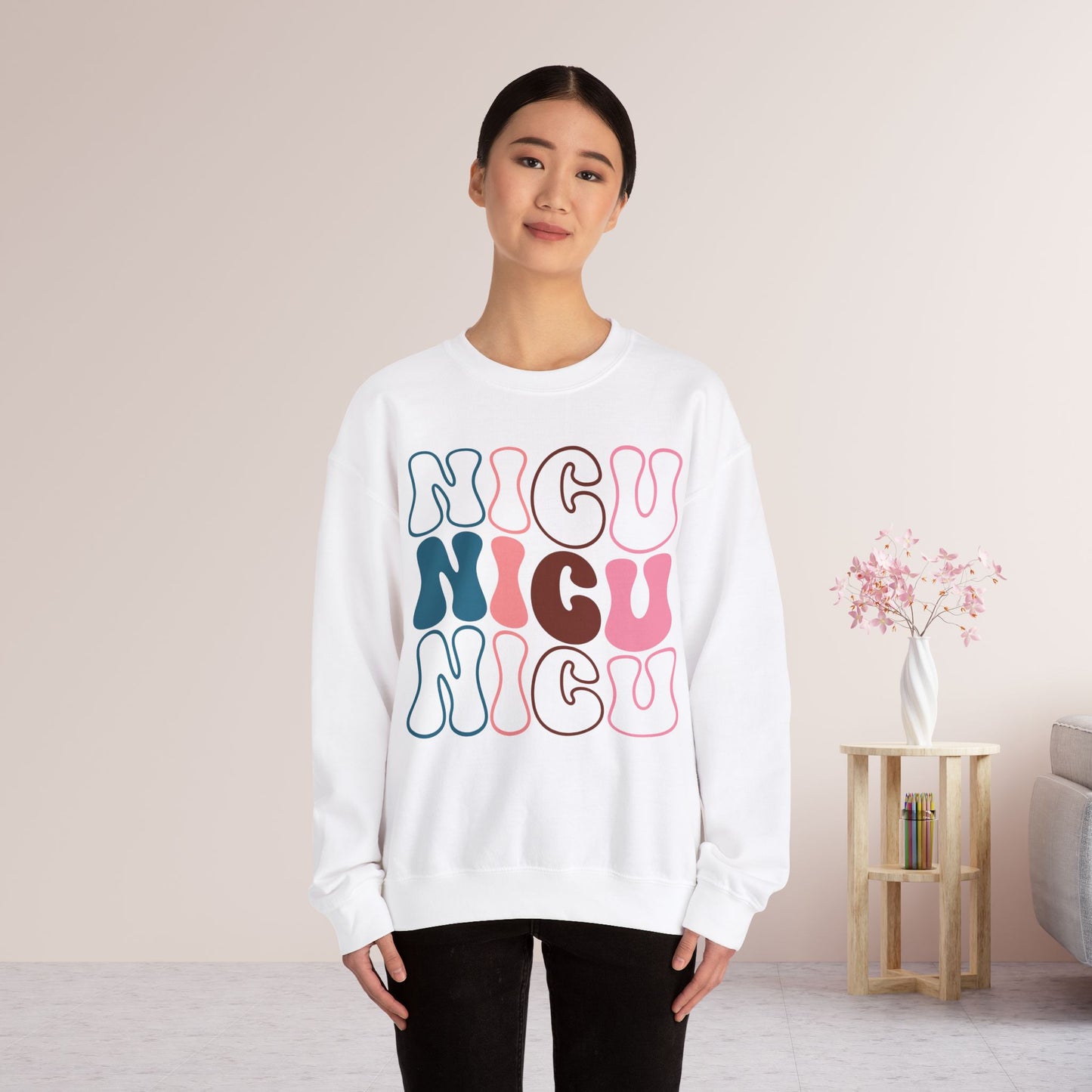 Groovy NICU Sweatshirt - Neonatal ICU Nurse Sweater