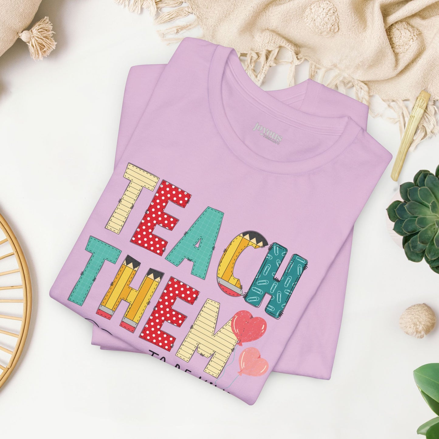 Teach Them to Be Kind Teacher Soft Cotton Tee
