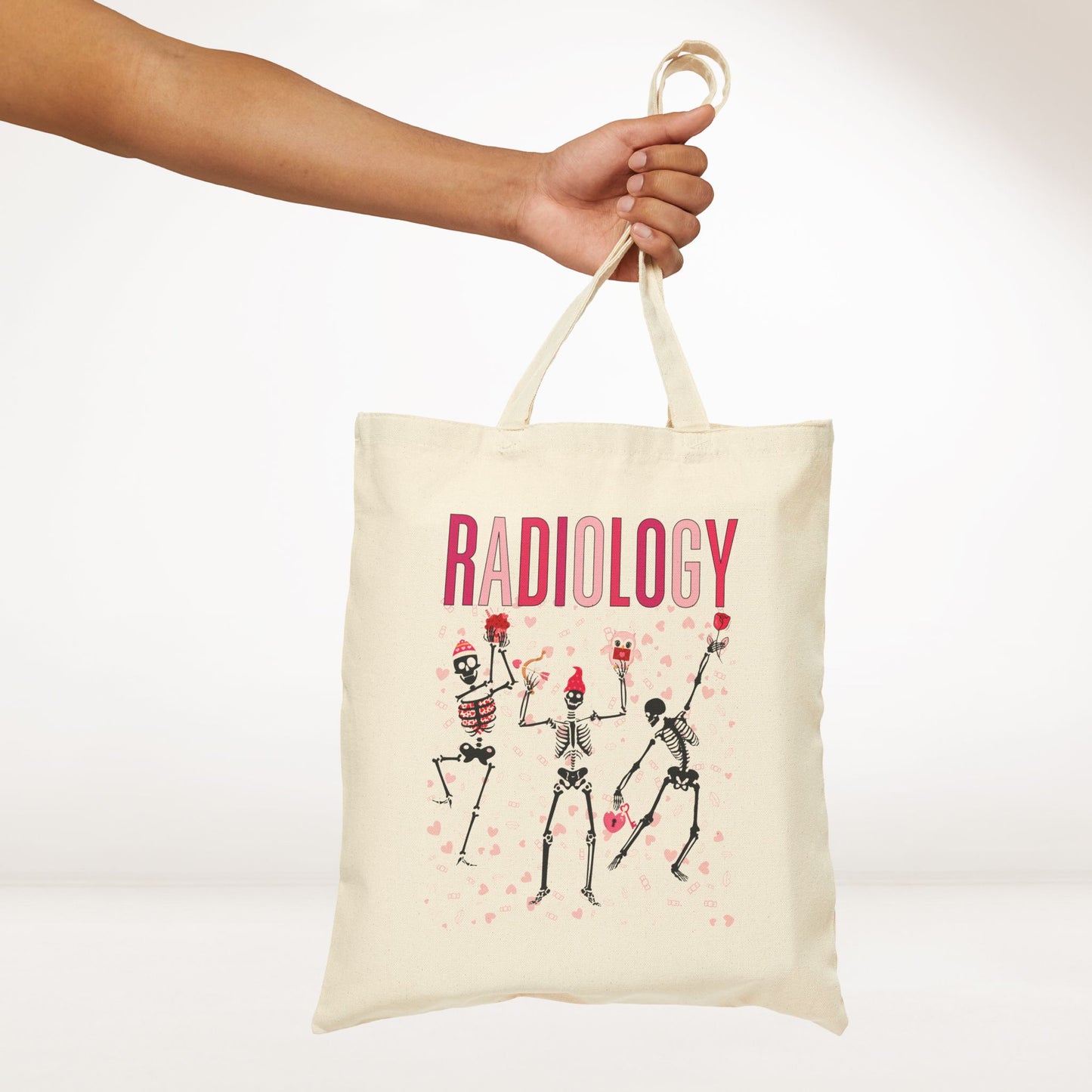 Valentine's Day Radiology Canvas Tote Bag - Best Radiology Gift