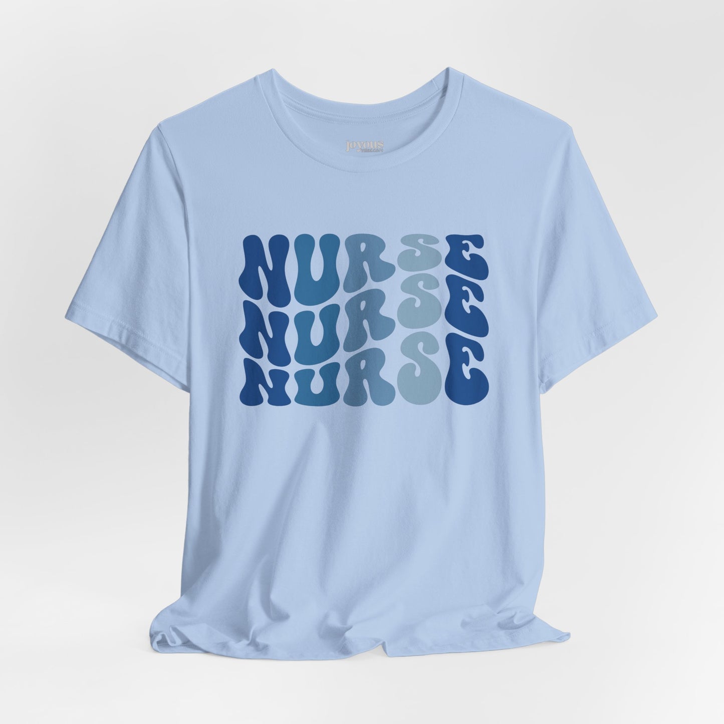 Groovy Blue Nurse Shirt - Registered Nurse Soft Cotton Tee