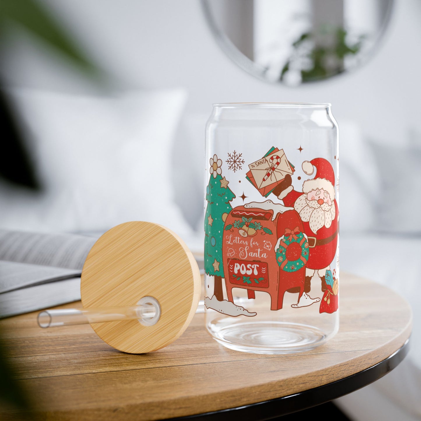 Letters To Santa Retro Christmas Sipper Glass - Best Christmas Gift