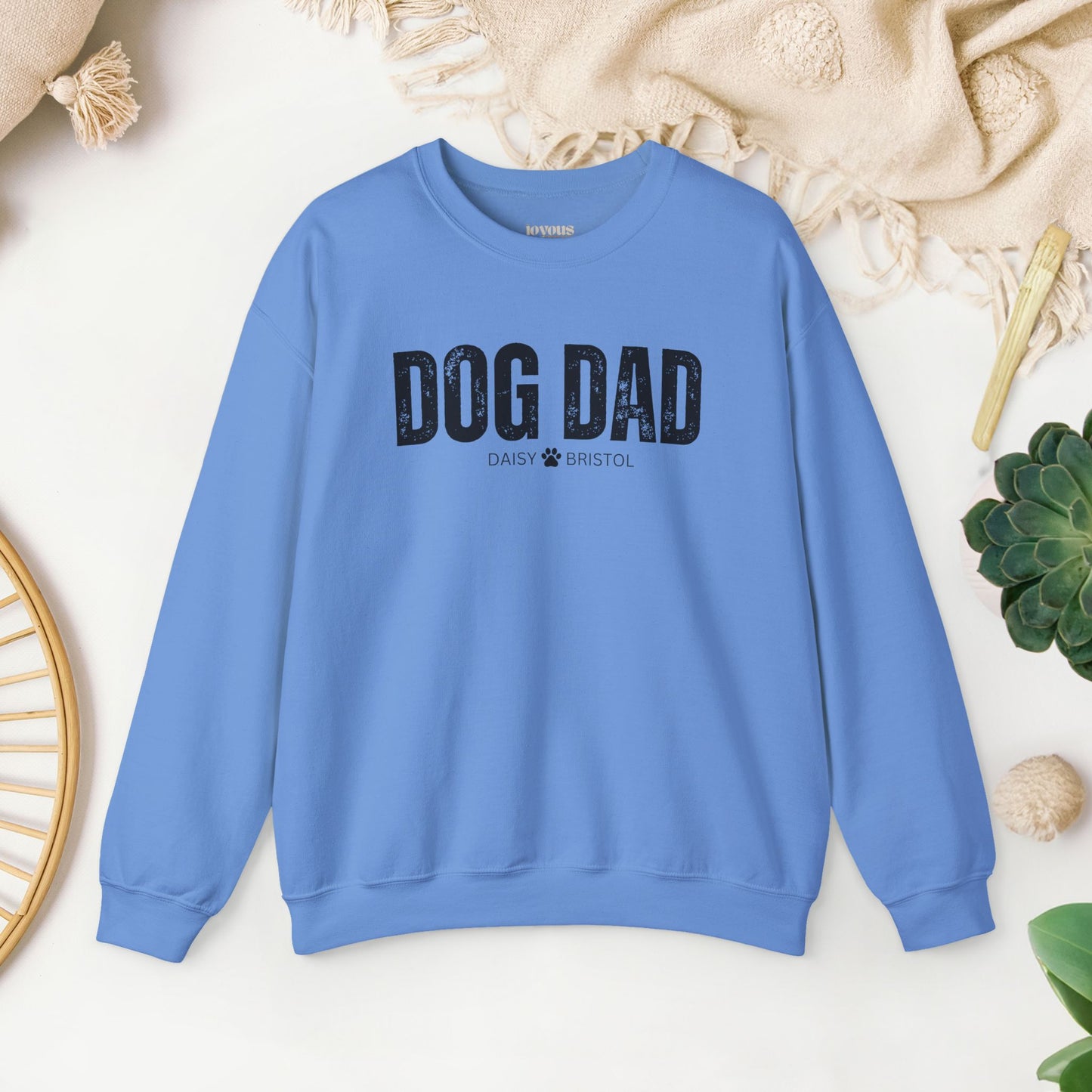 Custom Dog Dad Sweatshirt with Dogs Name - Personalized Gift for Dog Dad