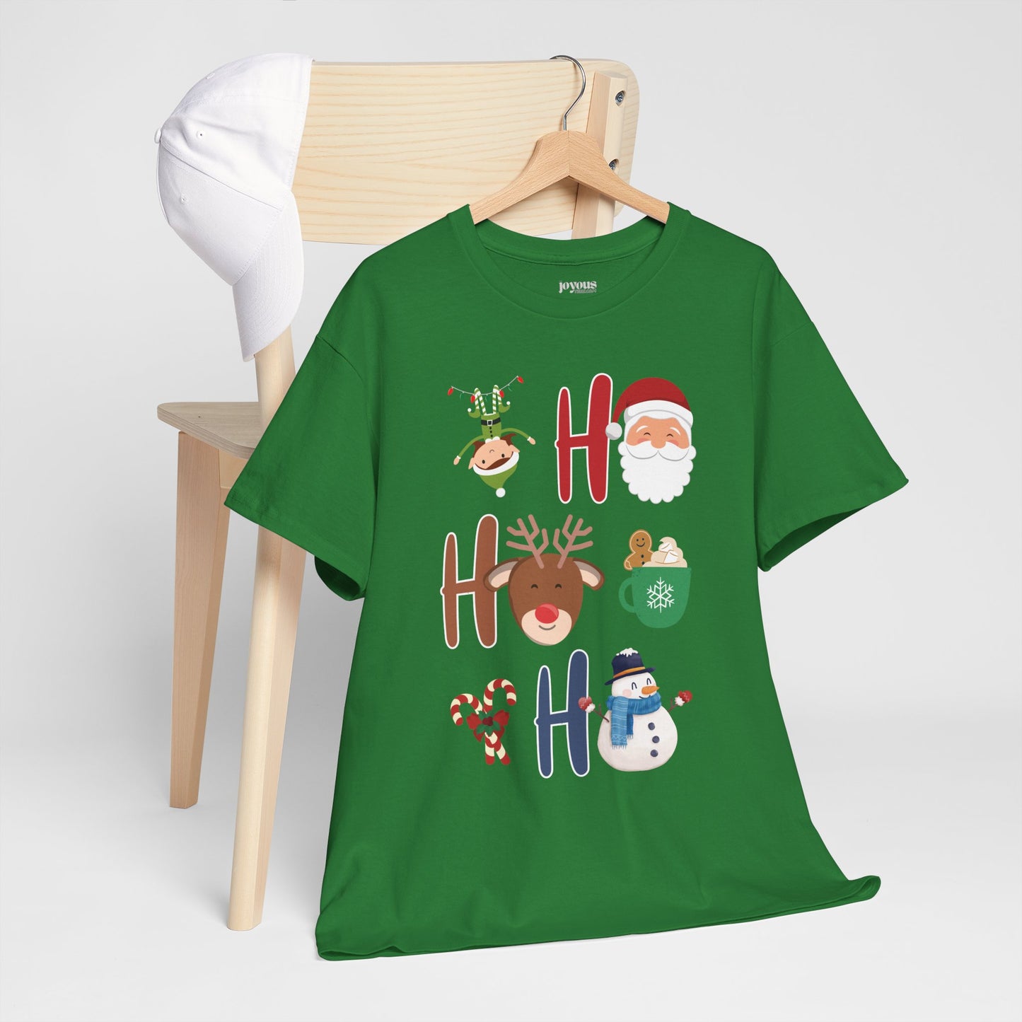 Ho Ho Ho Christmas Shirt - Matching Family Christmas Heavy Cotton Tee