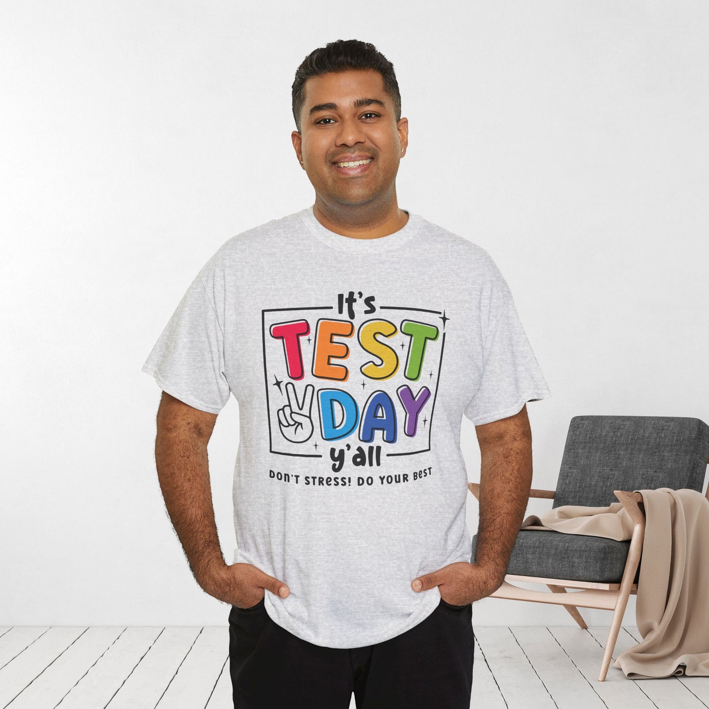 It's Test Day Y'all Teacher Shirt - Back to School Heavy Cotton Tee