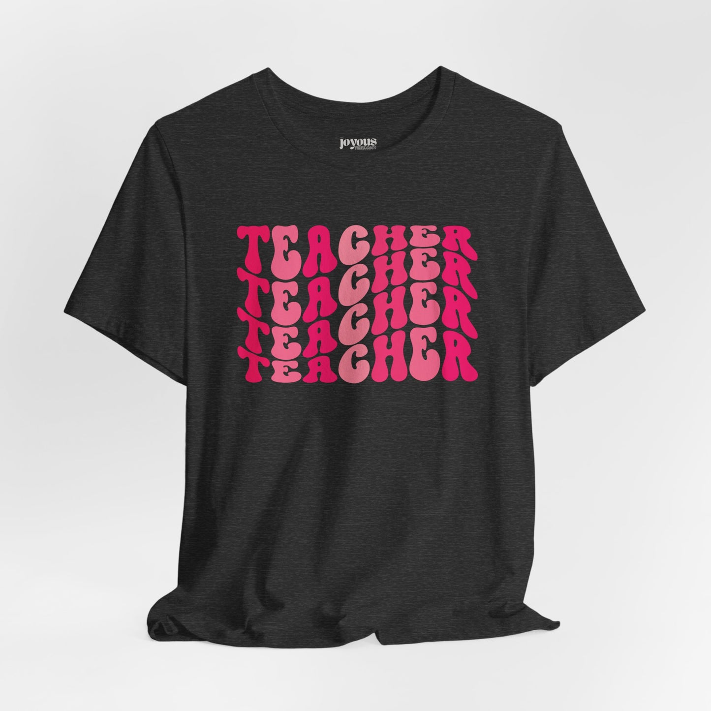 Groovy Pink Teacher Soft Cotton Tee for School Teachers