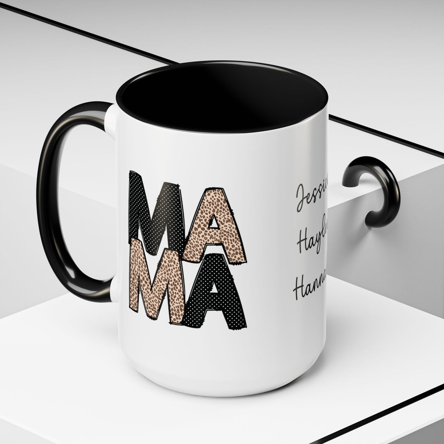 Personalized Mama Coffee Mug with Kids Names - Custom Mom Gifts for Mother's Day