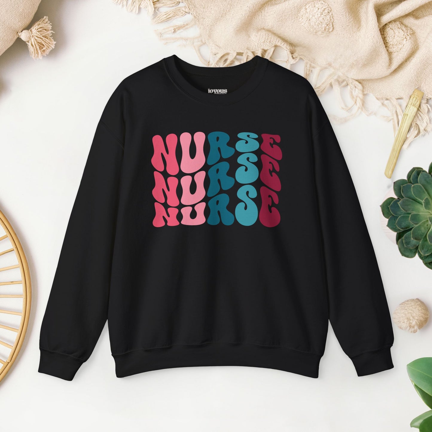Groovy Colorful Nurse Sweatshirt