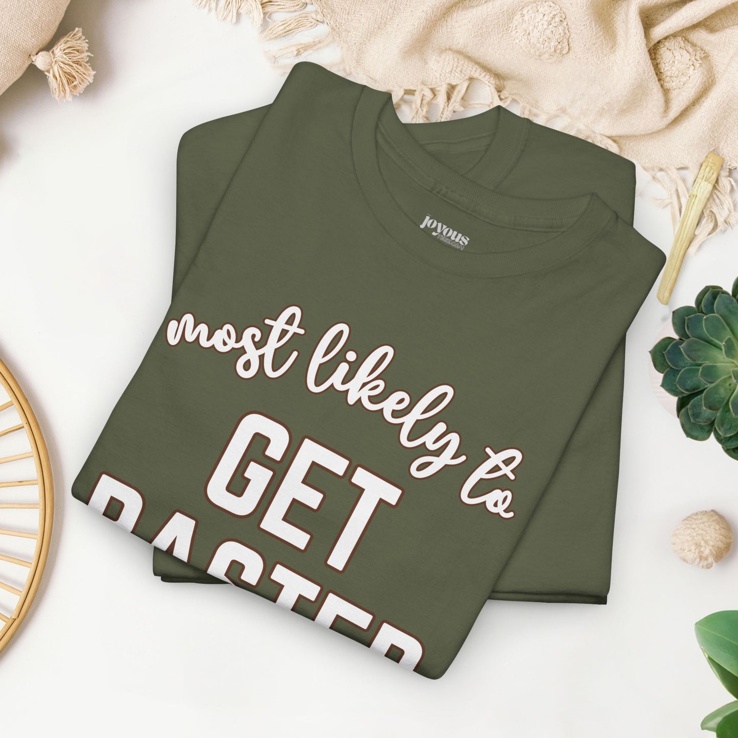 Funny Thanksgiving Shirt - Most Likely to Get Basted Heavy Cotton Tee