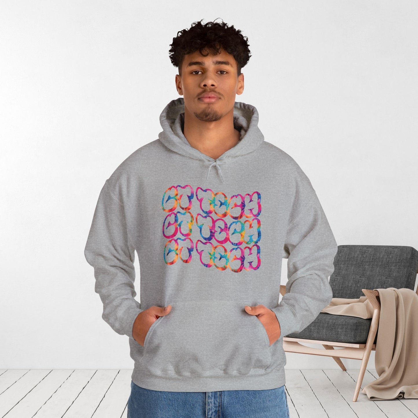 Tie Dye Groovy CT Tech Hoodie - CT Technologist Hoodie