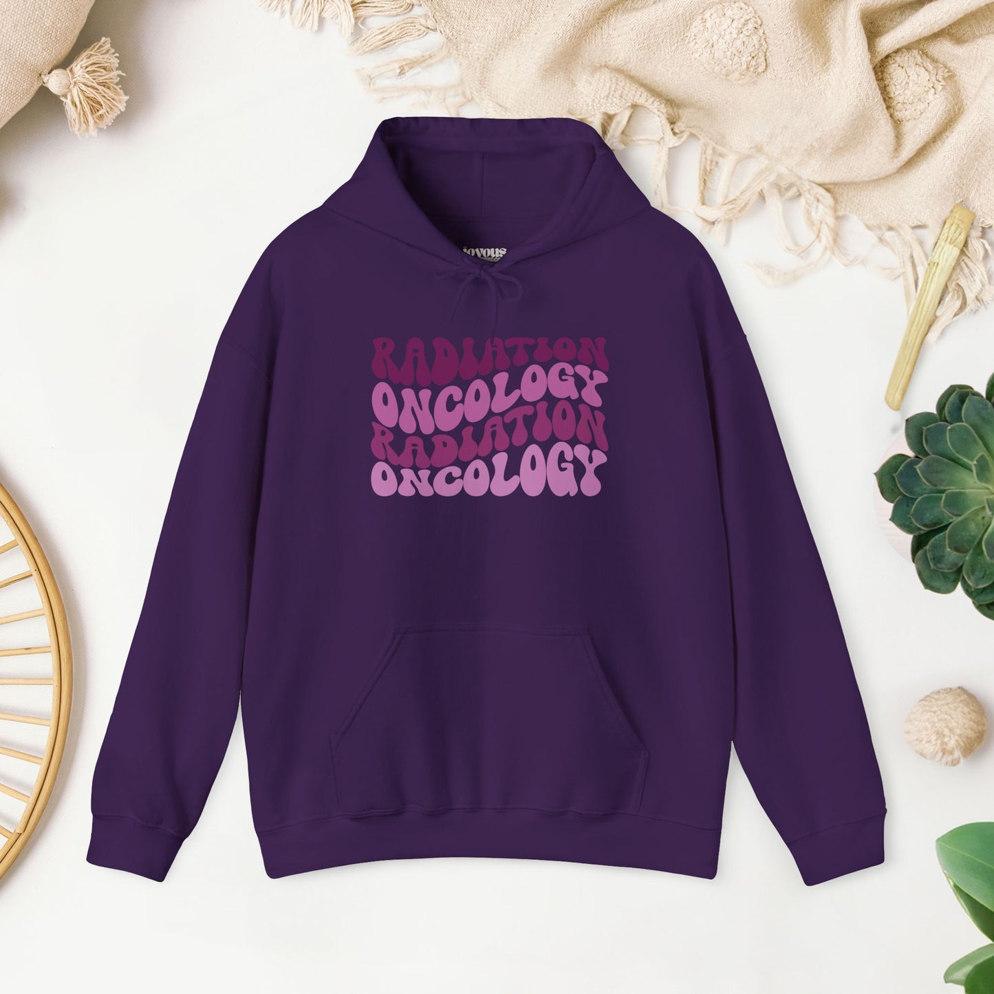 Purple Groovy Radiation Oncology Hoodie