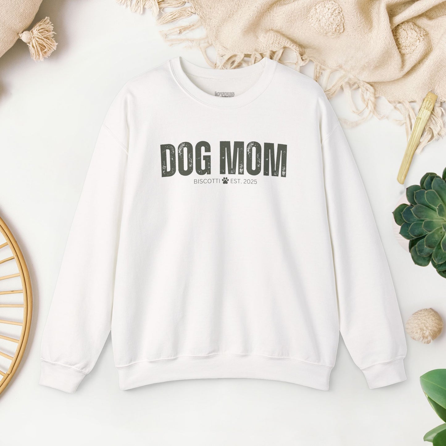 Custom Dog Mom Sweatshirt with Dogs Name - Personalized Gift for Dog Mom