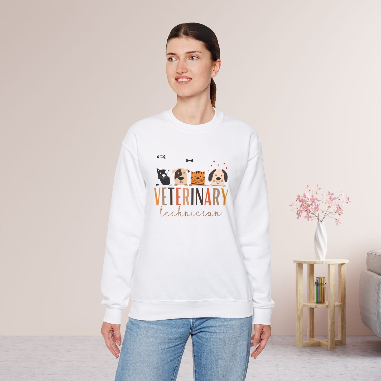Veterinary Technician Crewneck Sweatshirt for VET Tech