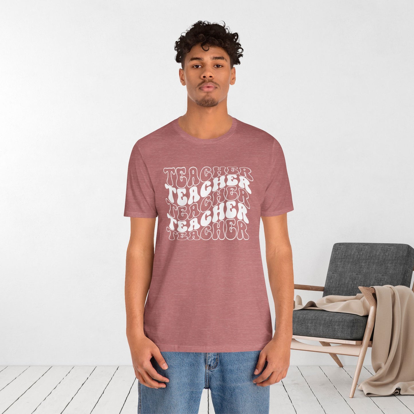 Groovy Teacher Soft Cotton Tee for School Teachers
