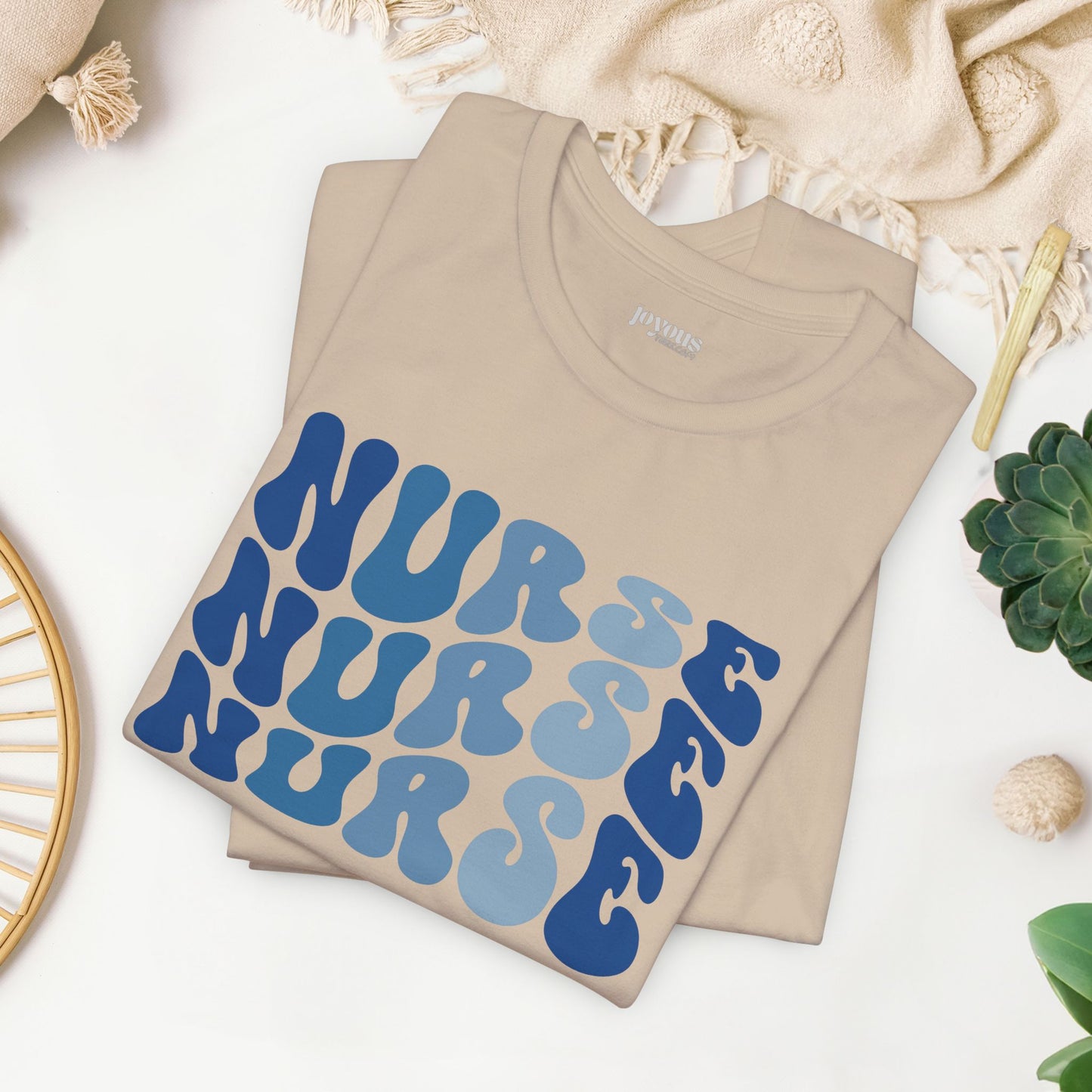 Groovy Blue Nurse Shirt - Registered Nurse Soft Cotton Tee