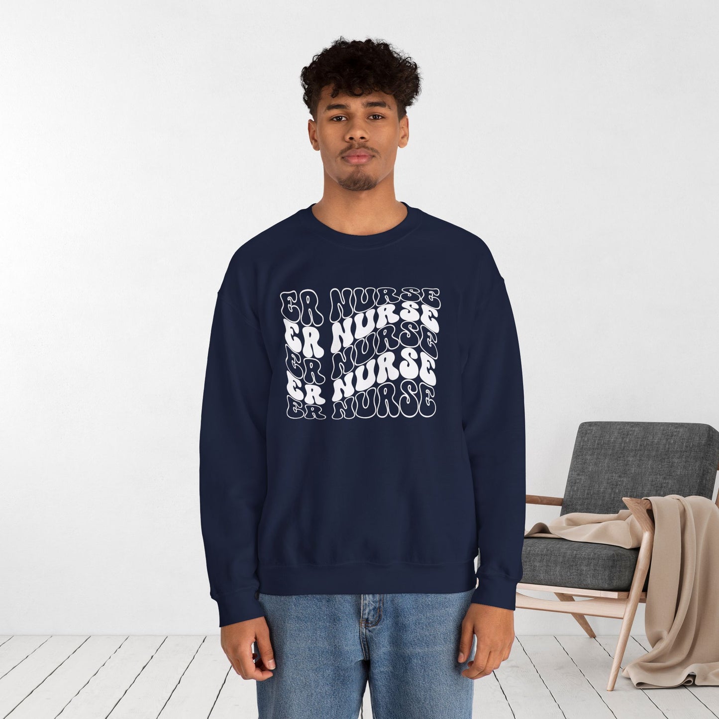 Groovy ER Nurse Sweatshirt - Emergency Nurse Pullover
