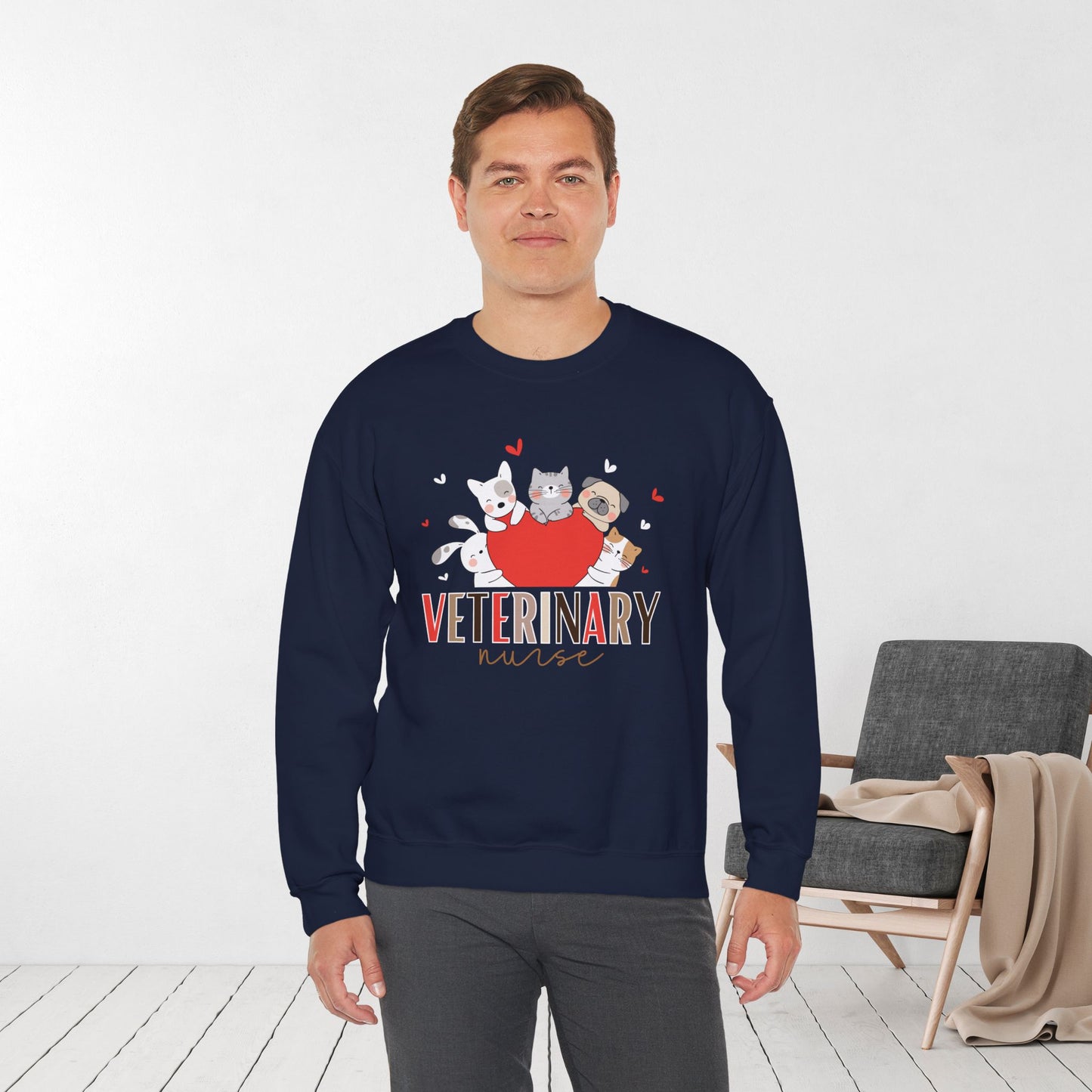 Cute Veterinary Nurse Crewneck Sweatshirt for VET Nurse