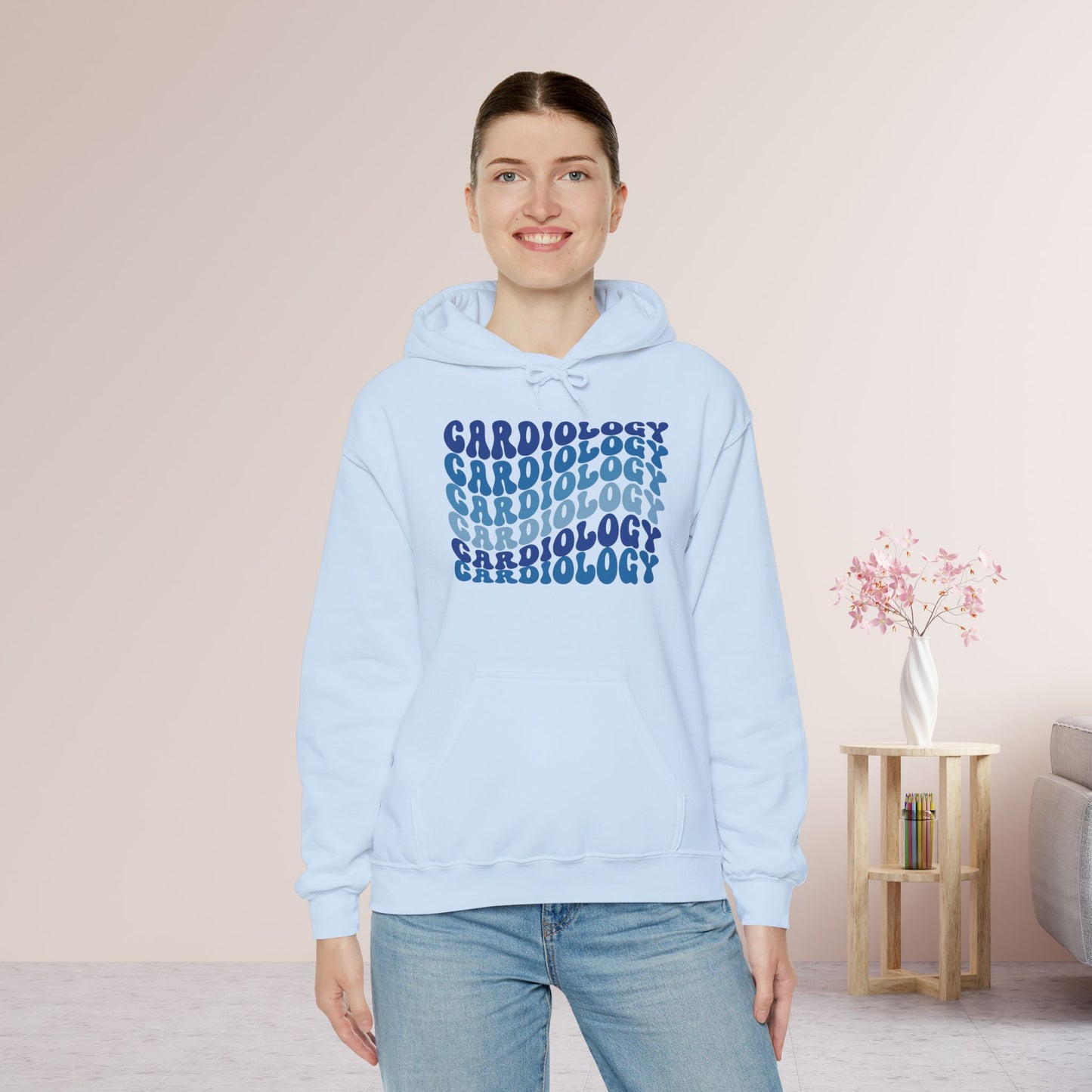 Groovy Blue Cardiology Hoodie - Cardiac Nurse Hoodie