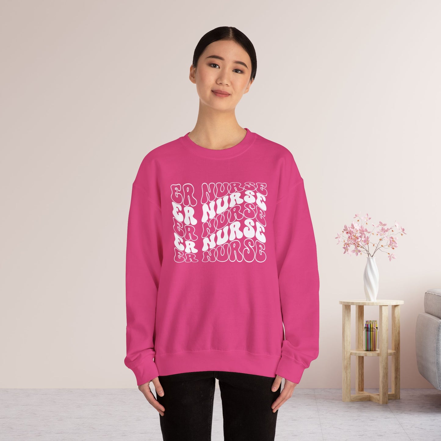 Groovy ER Nurse Sweatshirt - Emergency Nurse Pullover