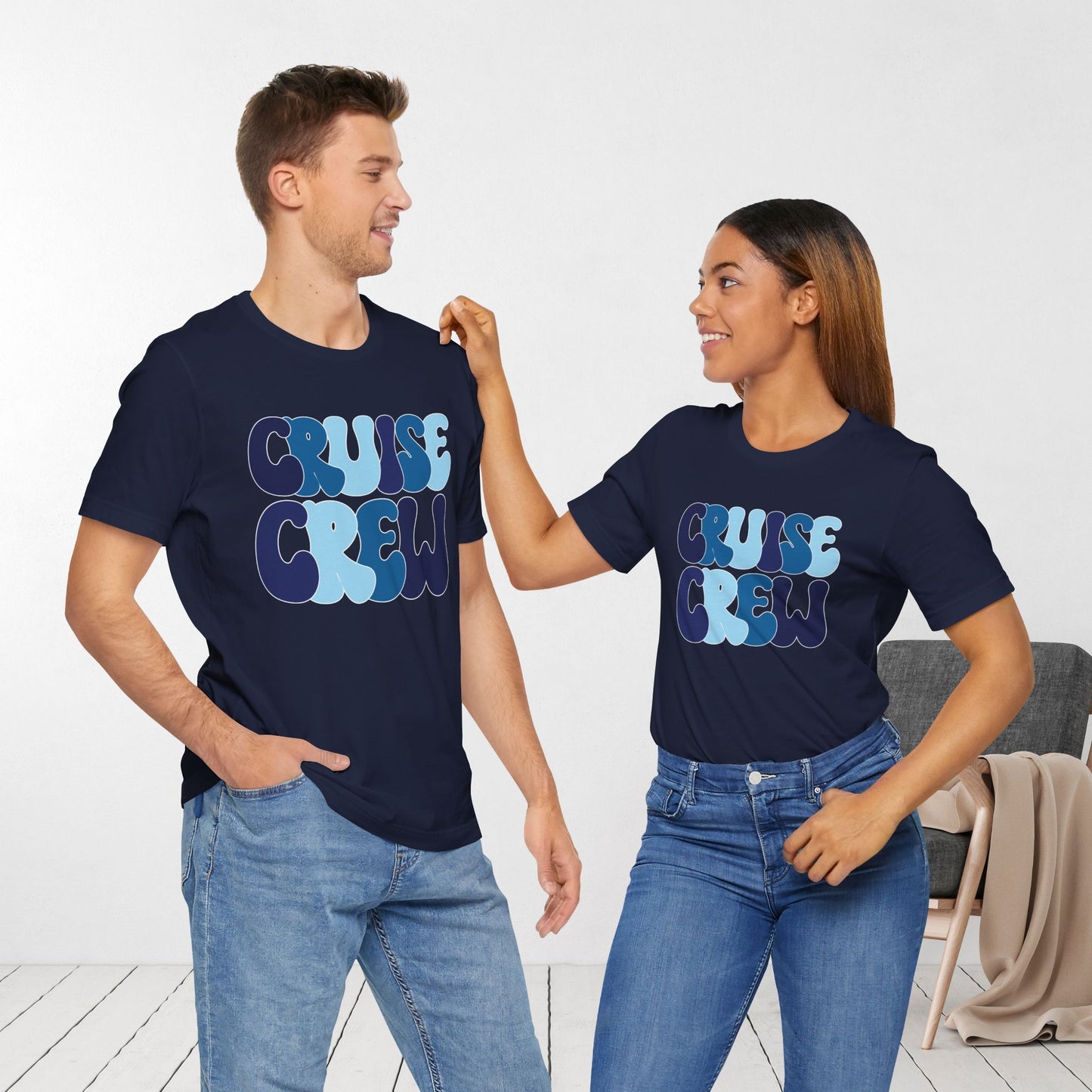 Blue Cruise Crew Shirt - Family Cruise Vacation Soft Cotton Tee