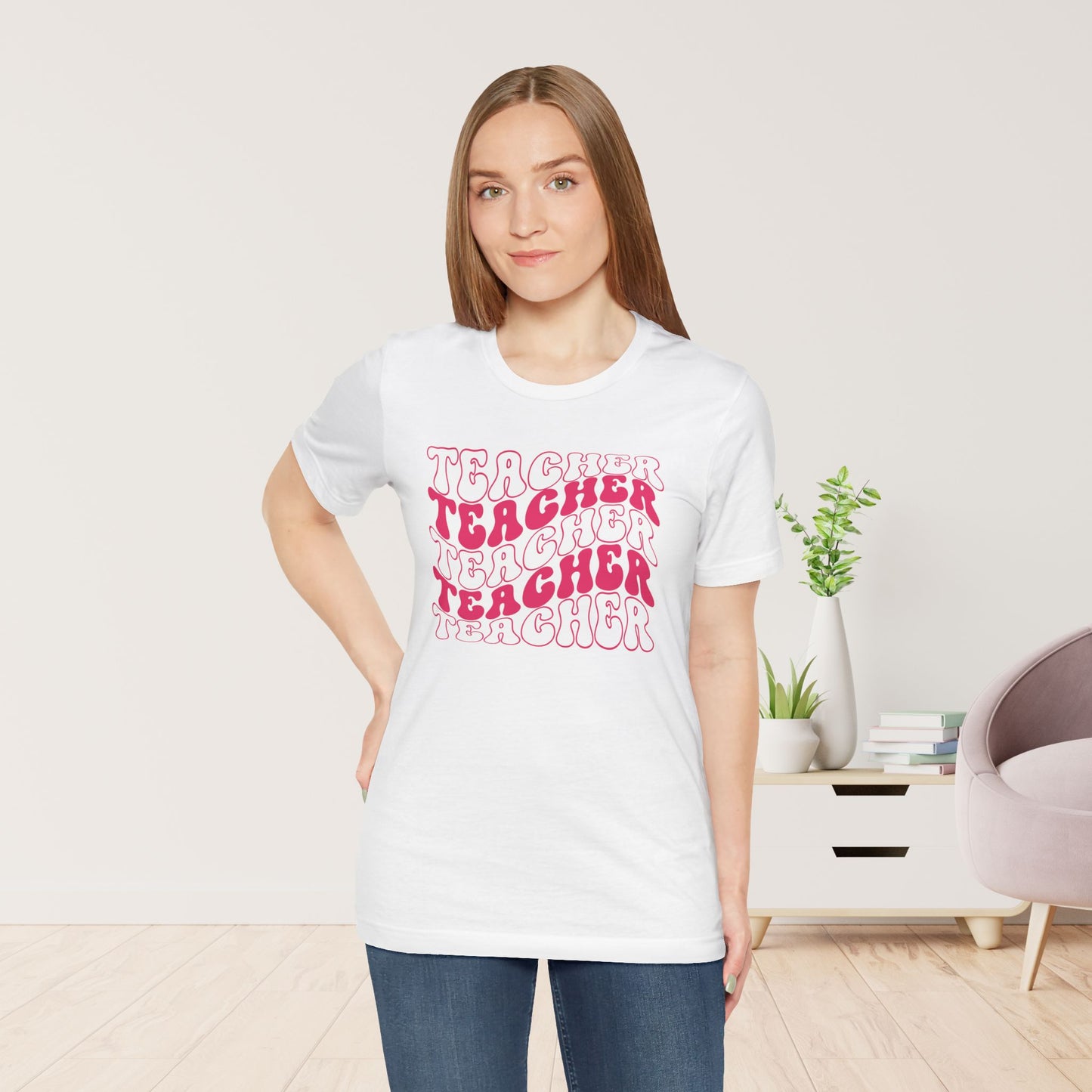 Groovy Trendy Teacher Soft Cotton Tee for School Teachers