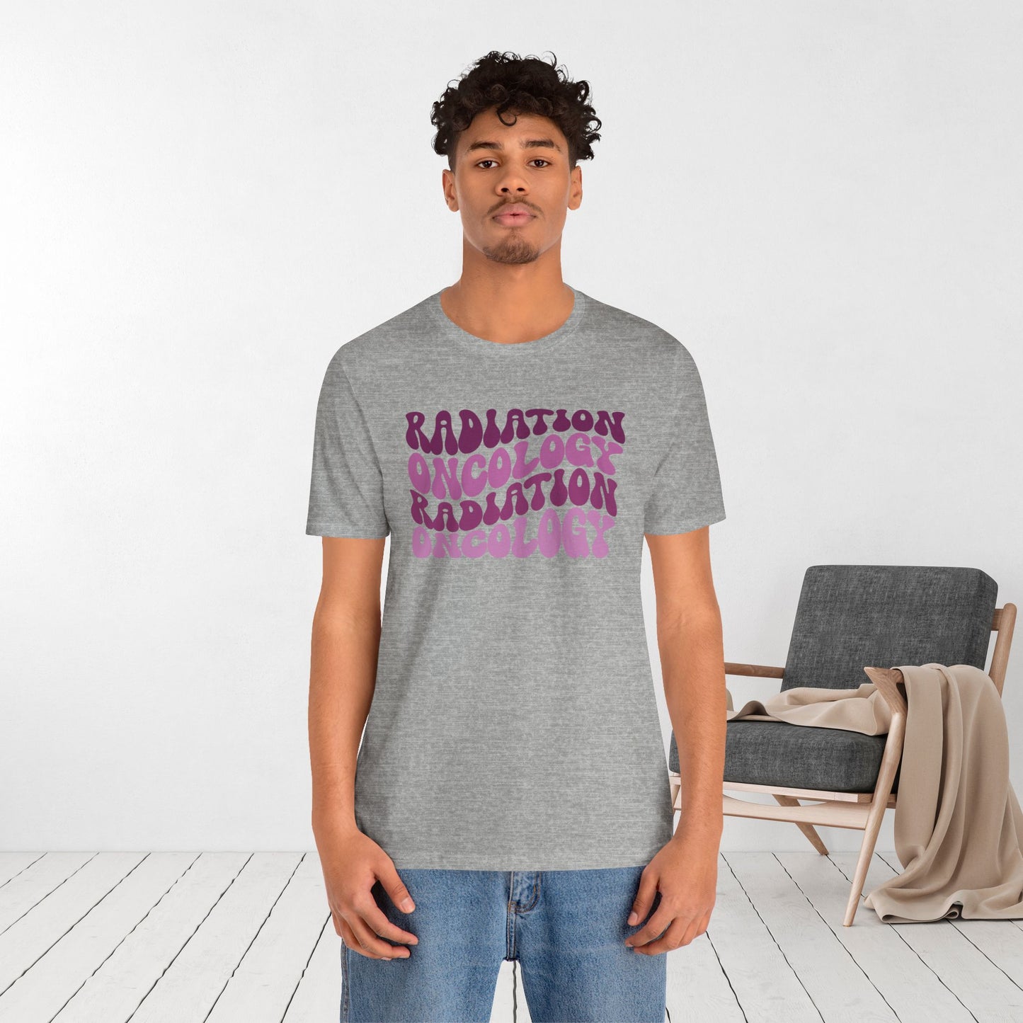 Purple Groovy Radiation Oncology Soft Cotton Tee