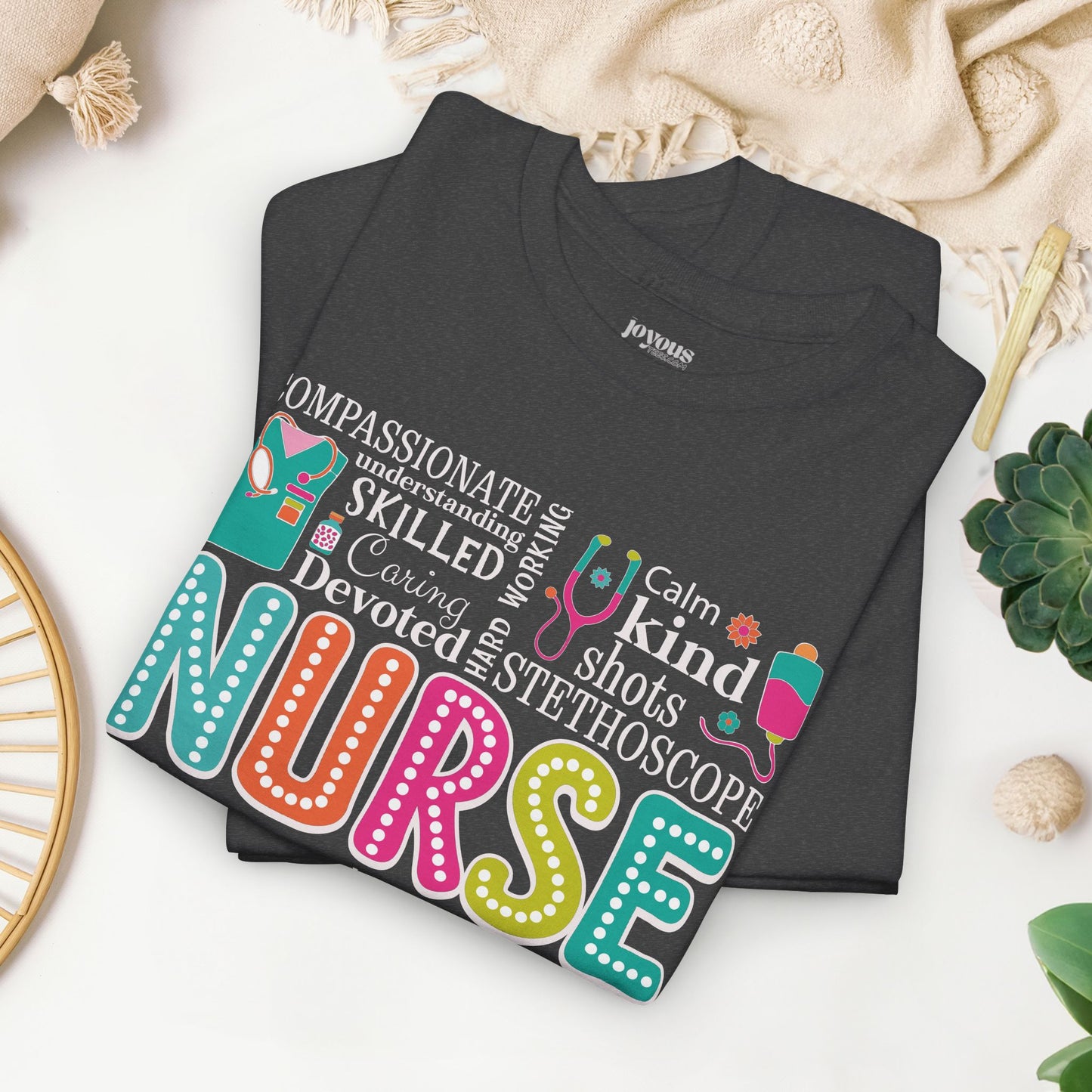 Trendy Nurse Heavy Cotton Tee for Dedicated Registered Nurse