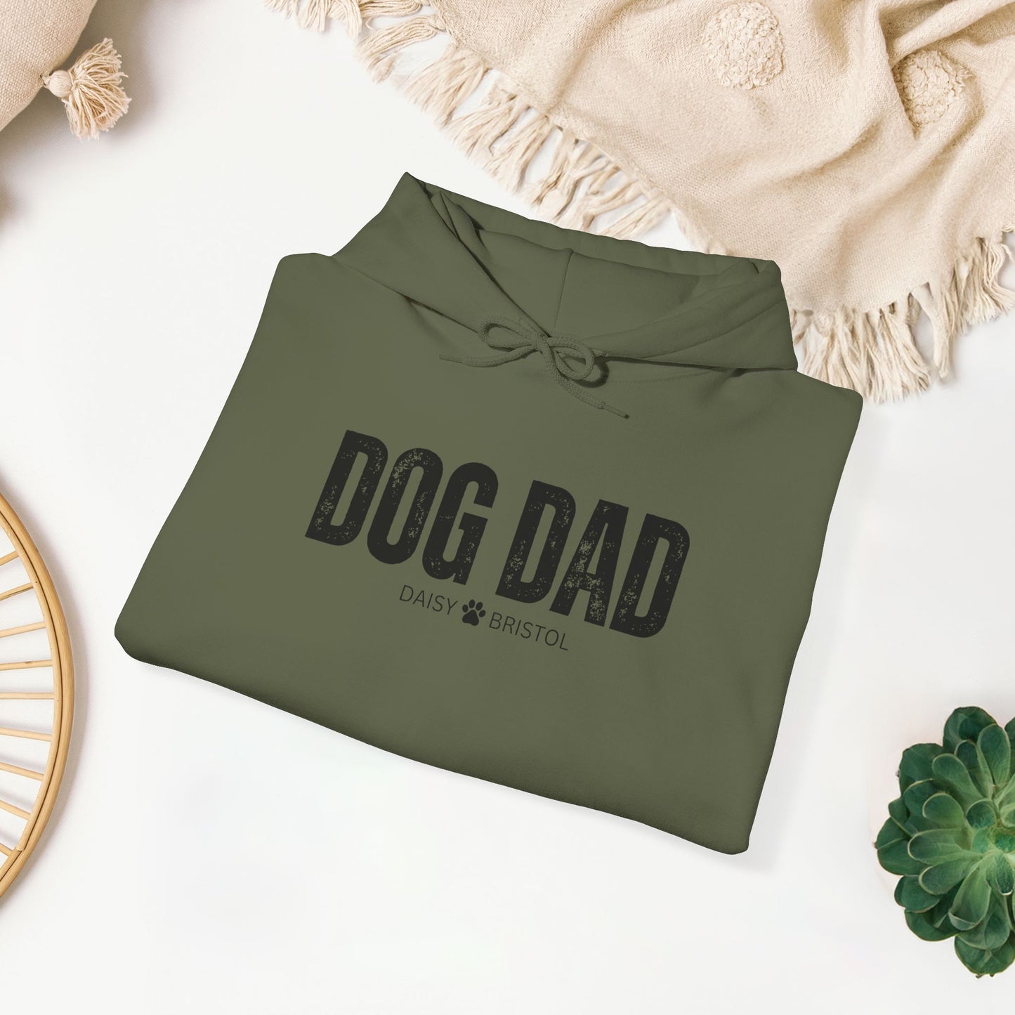 Custom Dog Dad Hoodie with Dogs Name - Personalized Gift for Dog Dad