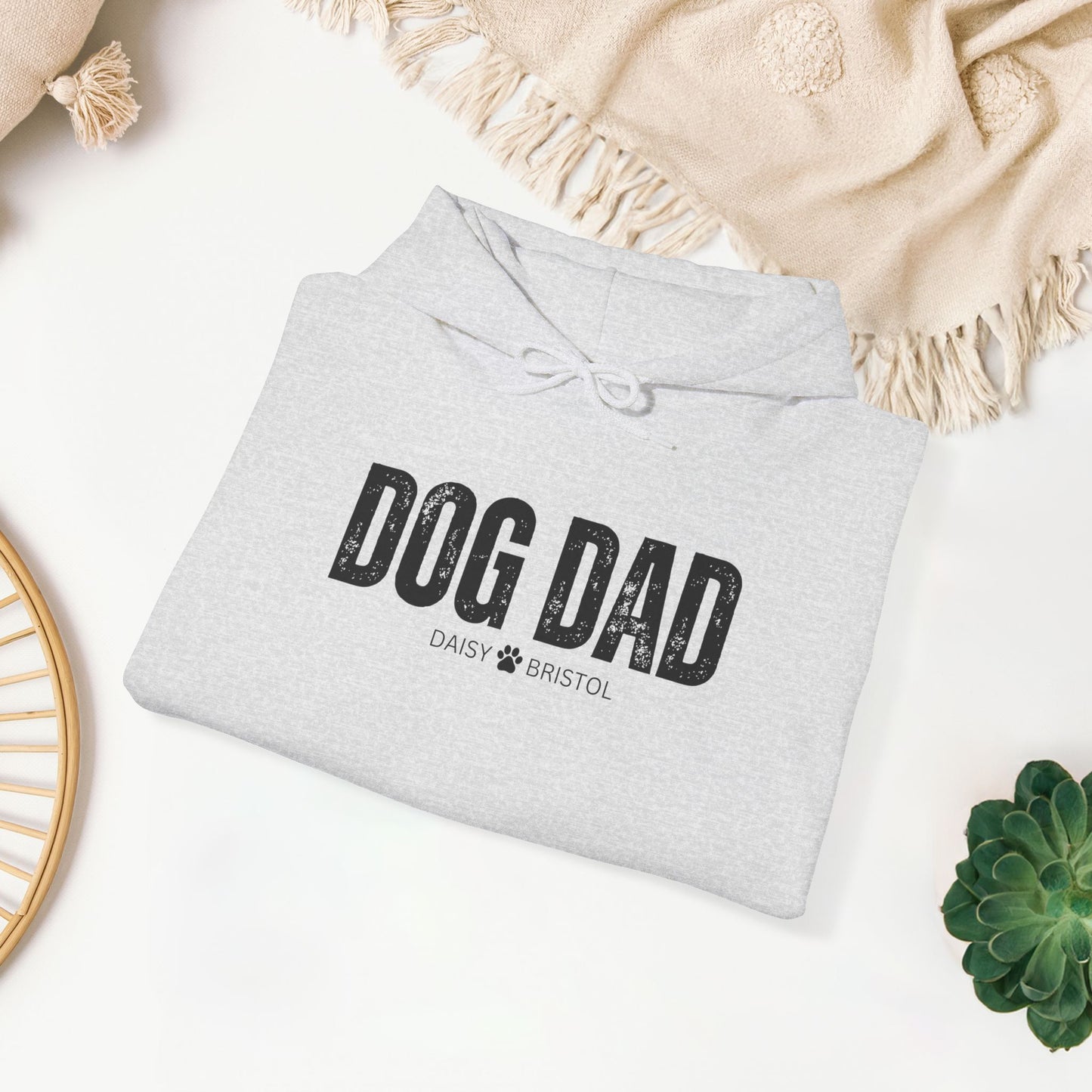 Custom Dog Dad Hoodie with Dogs Name - Personalized Gift for Dog Dad