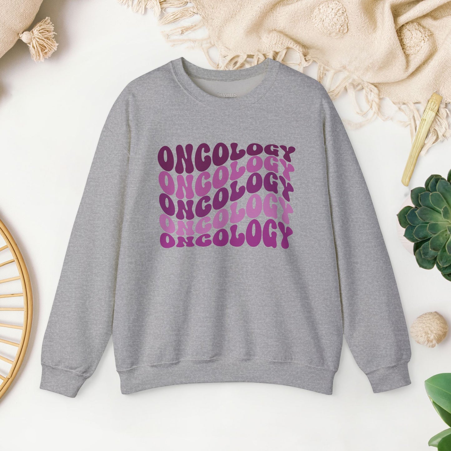 Purple Groovy Colorful Oncology Sweatshirt