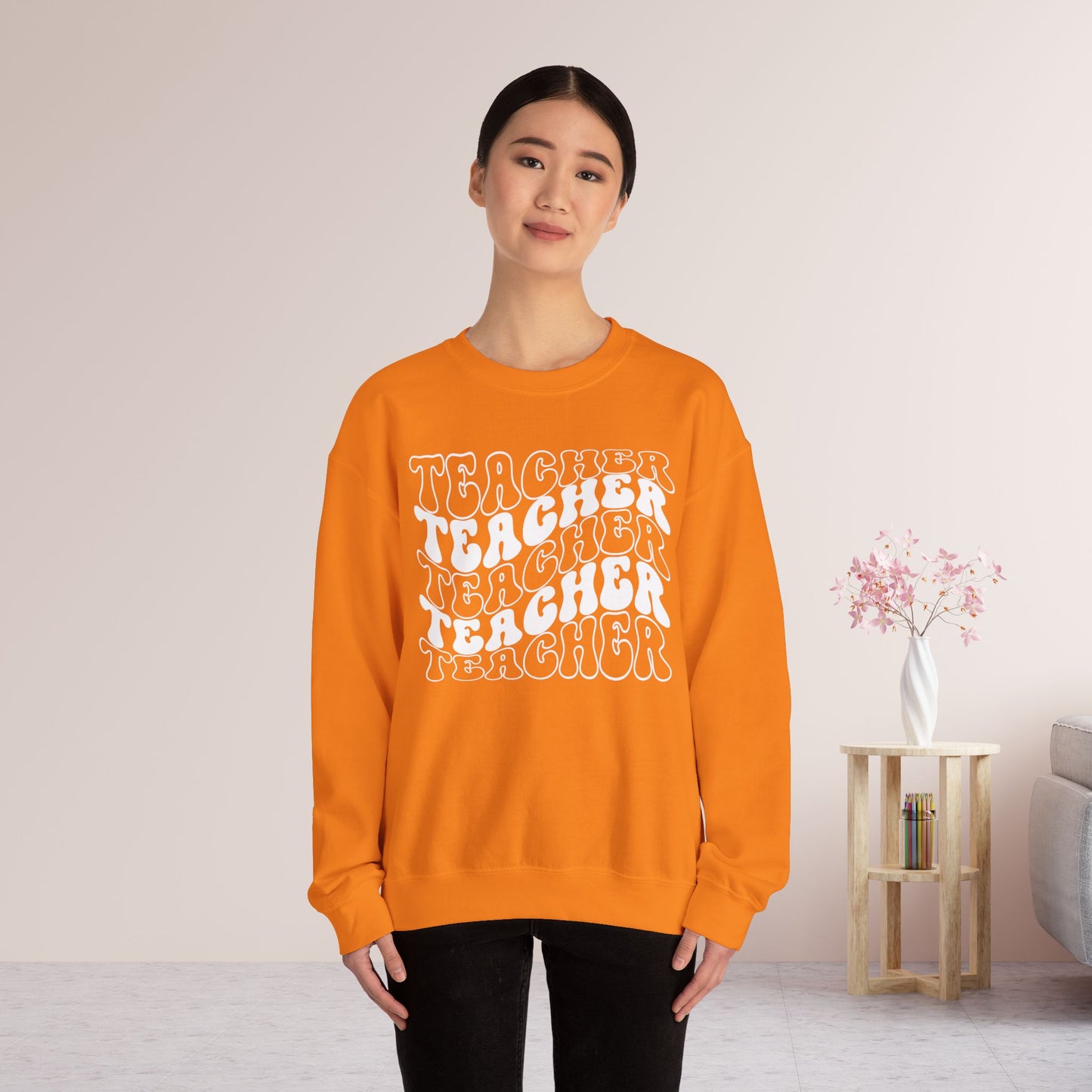 Groovy Unisex Teacher Sweatshirt for School Teachers