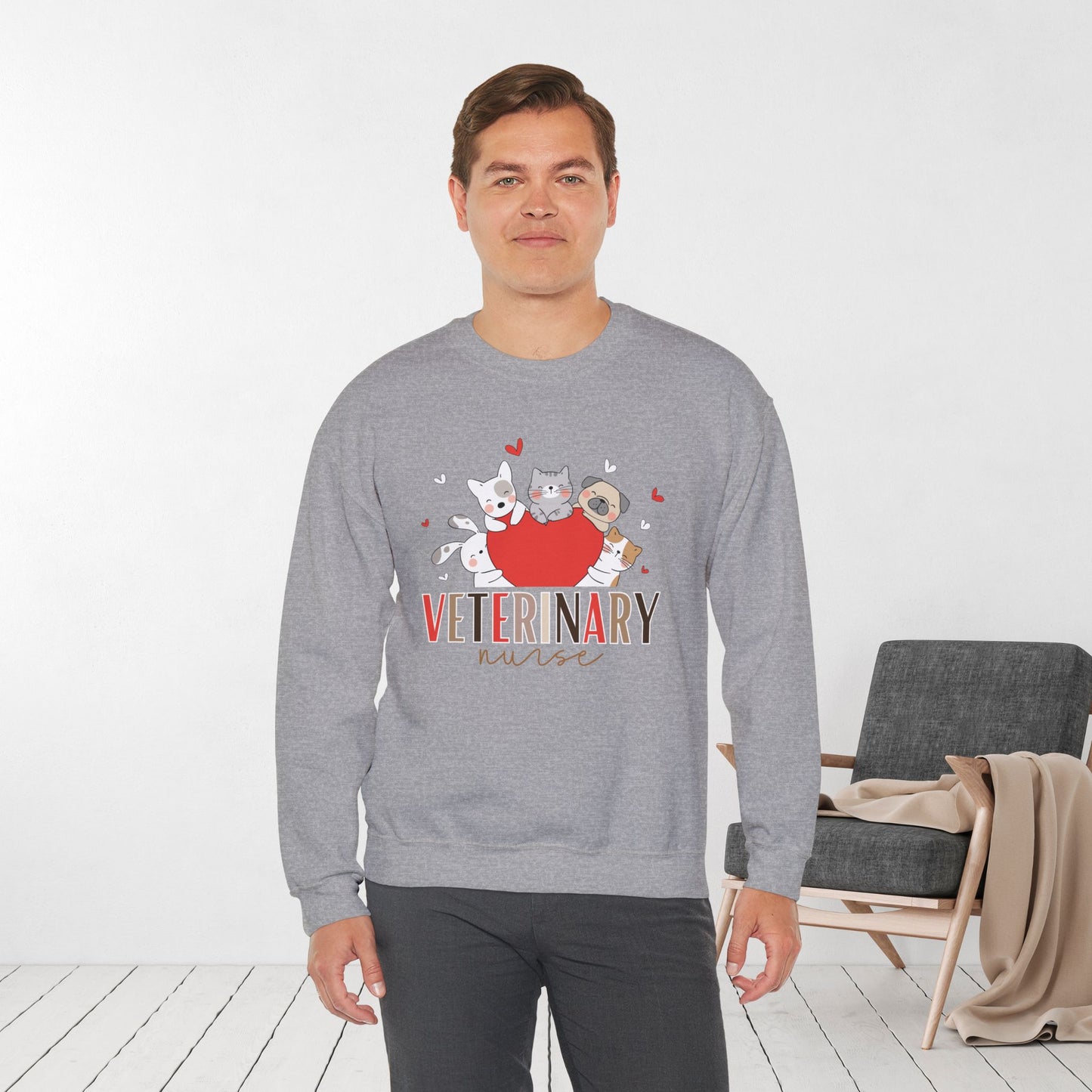 Cute Veterinary Nurse Crewneck Sweatshirt for VET Nurse