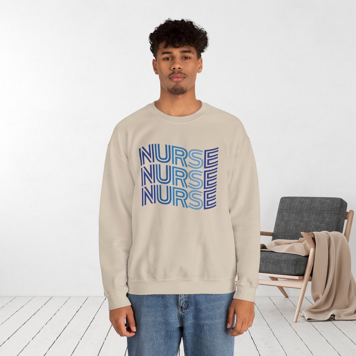 Wavy Nurse Sweatshirt - Registered Nurse Sweatshirt