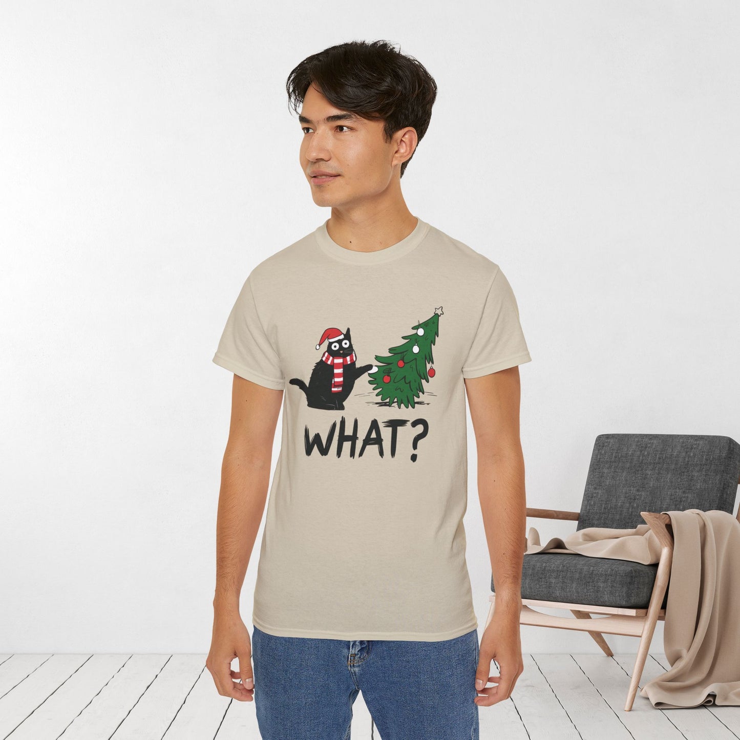 Funny Christmas Cat Ultra Cotton Tee