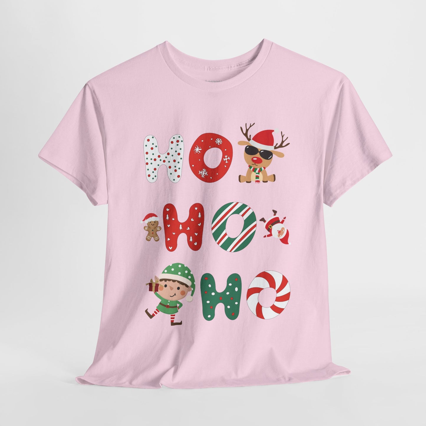 Ho Ho Ho Christmas Shirt - Matching Family Christmas Heavy Cotton Tee