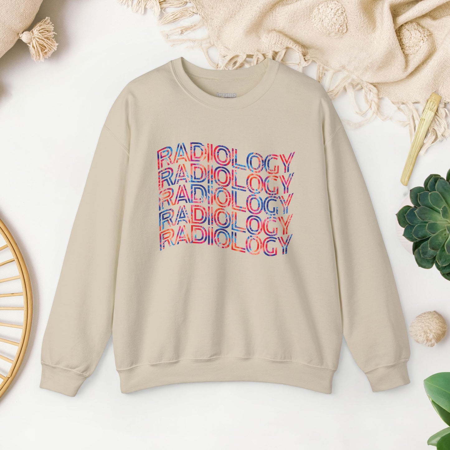 Tie Dye Wavy Radiology Sweatshirt for RAD Technician