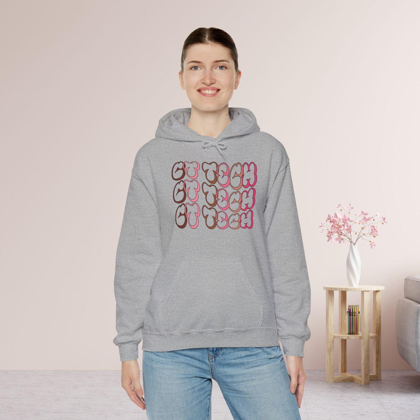 Groovy Pink CT Tech Hoodie - CT Technologist Hoodie