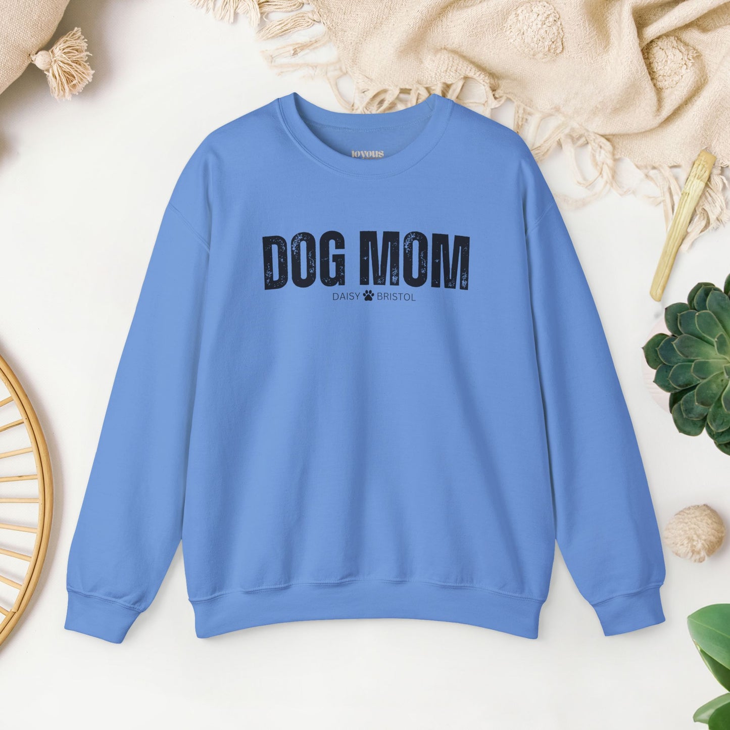 Custom Dog Mom Sweatshirt with Dogs Name - Personalized Gift for Dog Mom
