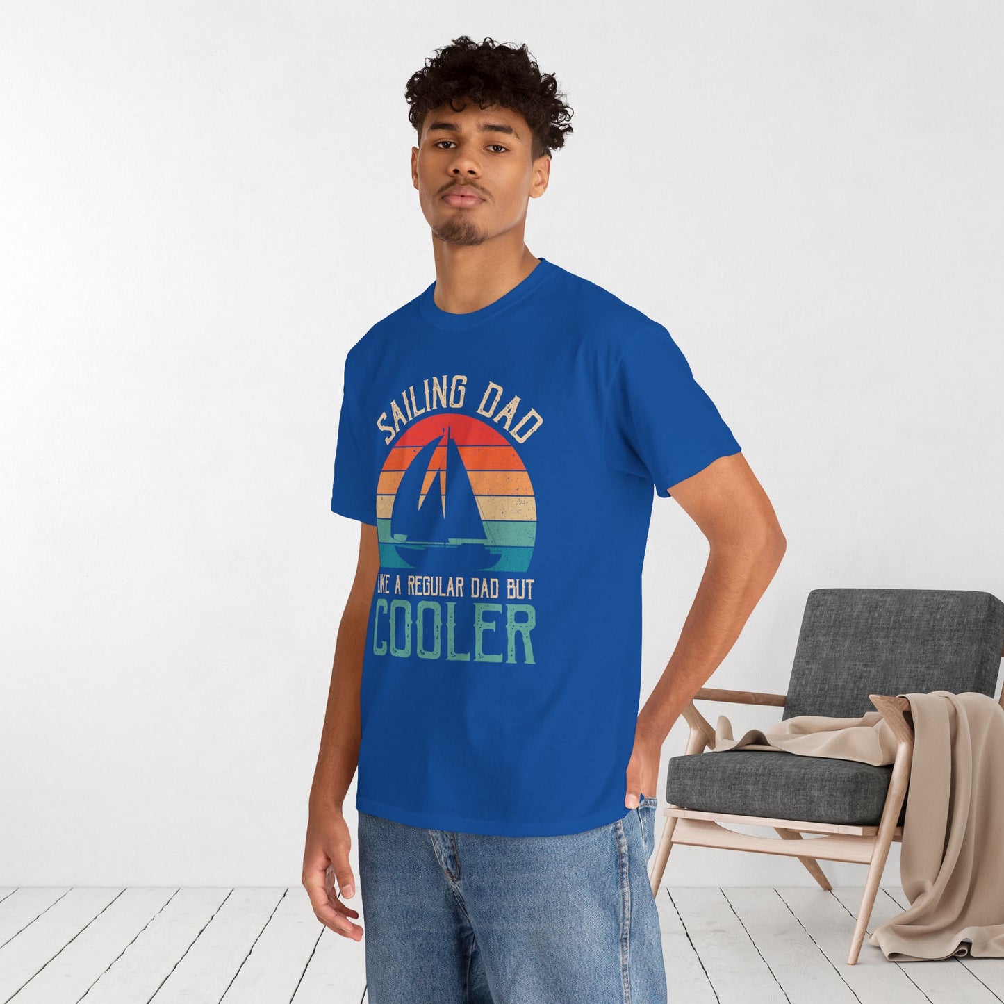 Sailing Dad Heavy Cotton Tee - Funny Sailing Shirt for Dad