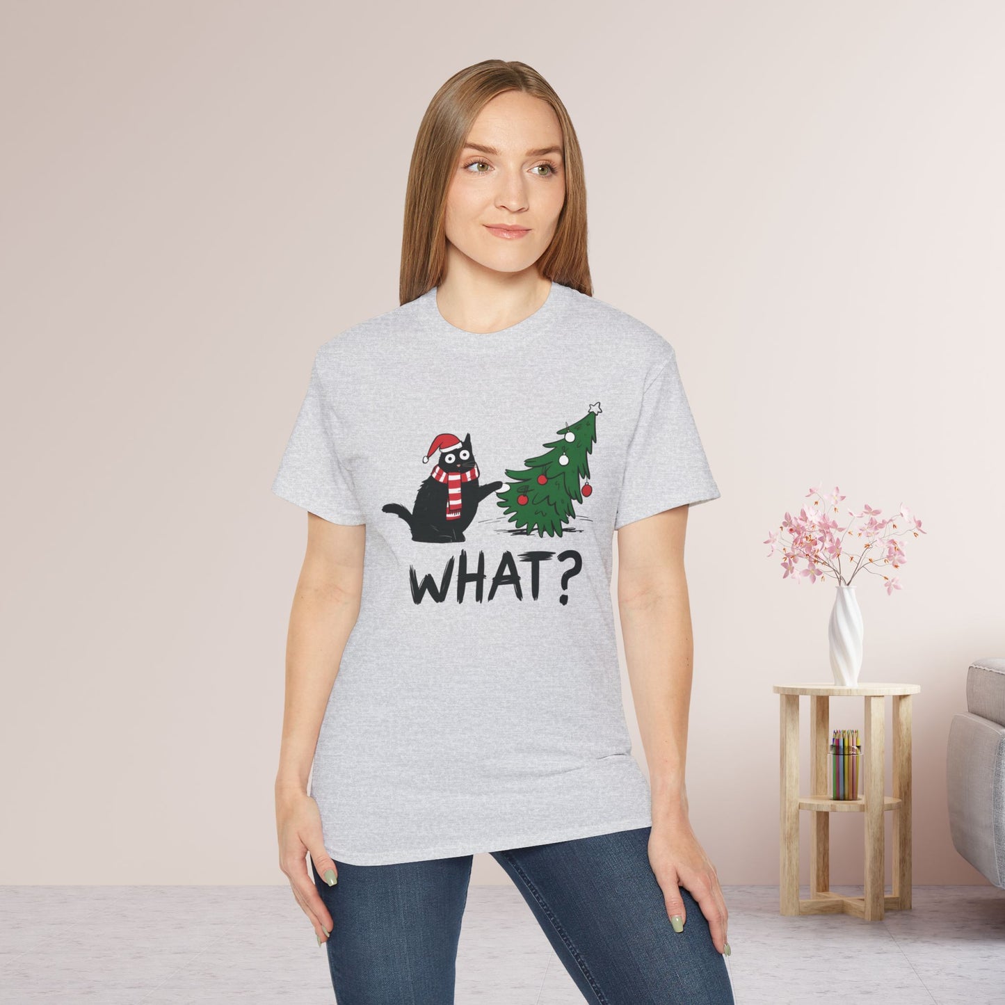 Funny Christmas Cat Ultra Cotton Tee