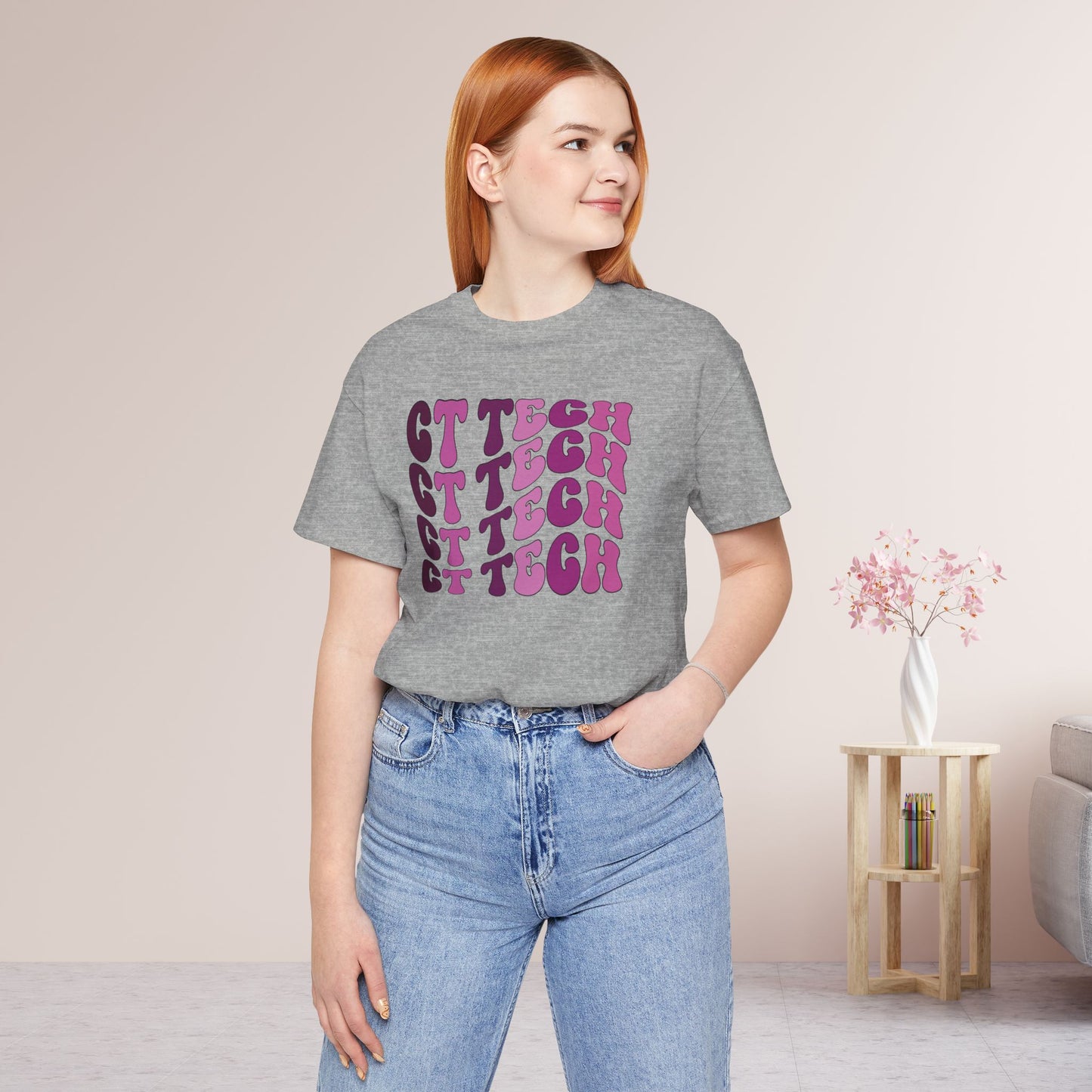 Groovy Purple CT Tech Shirt - CT Technologist Soft Cotton Tee