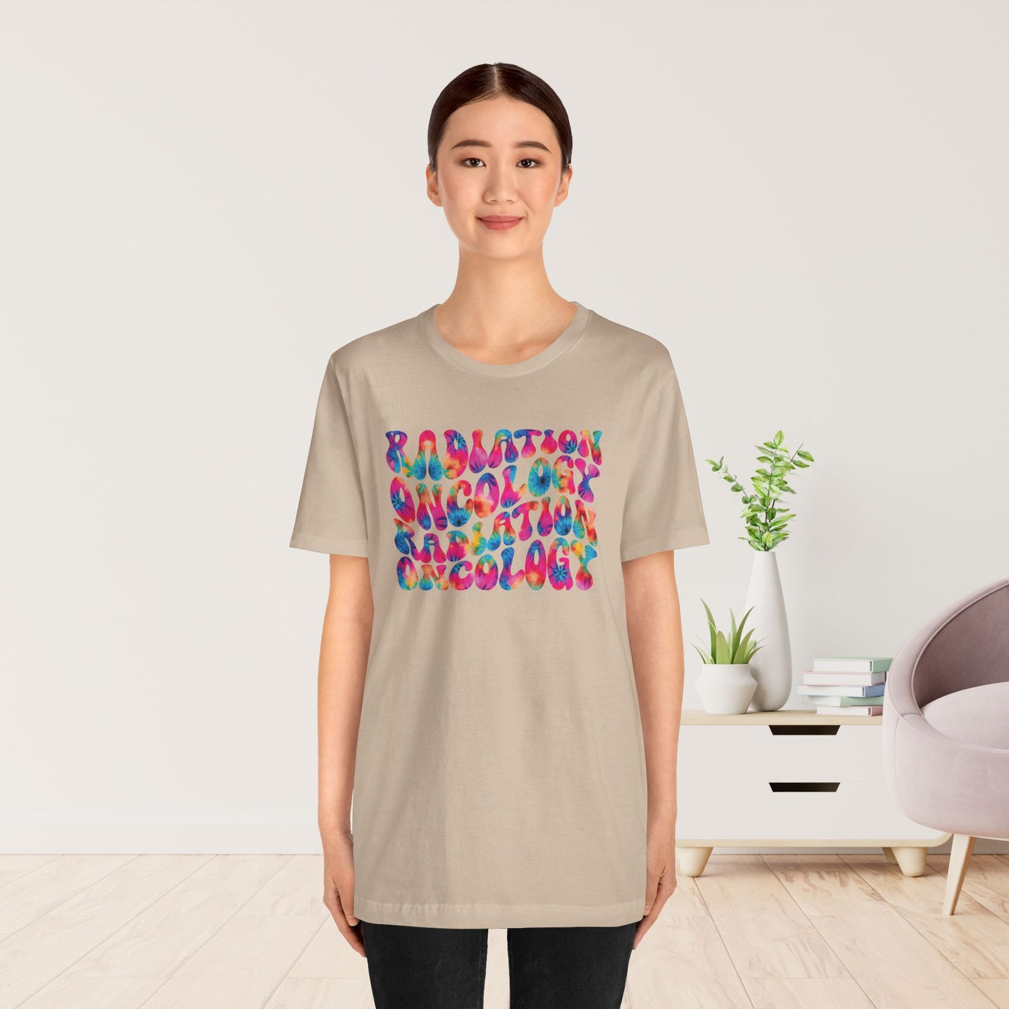 Tie Dye Groovy Radiation Oncology Soft Cotton Tee