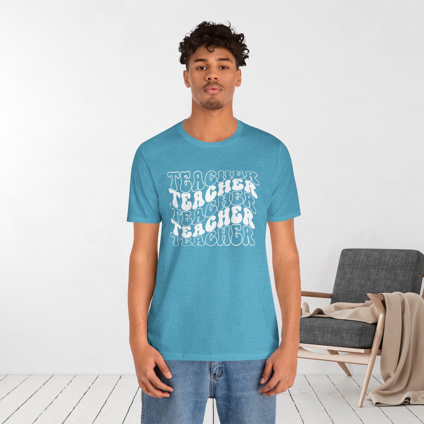Groovy Teacher Soft Cotton Tee for School Teachers