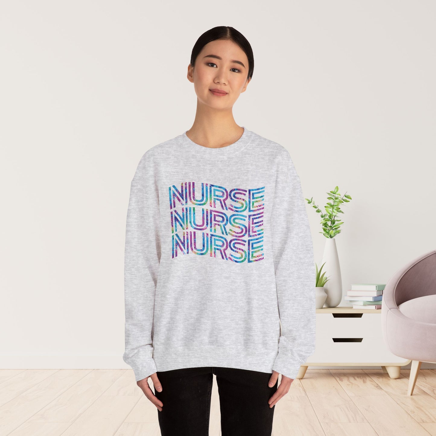 Tie Dye Wavy Nurse Sweatshirt