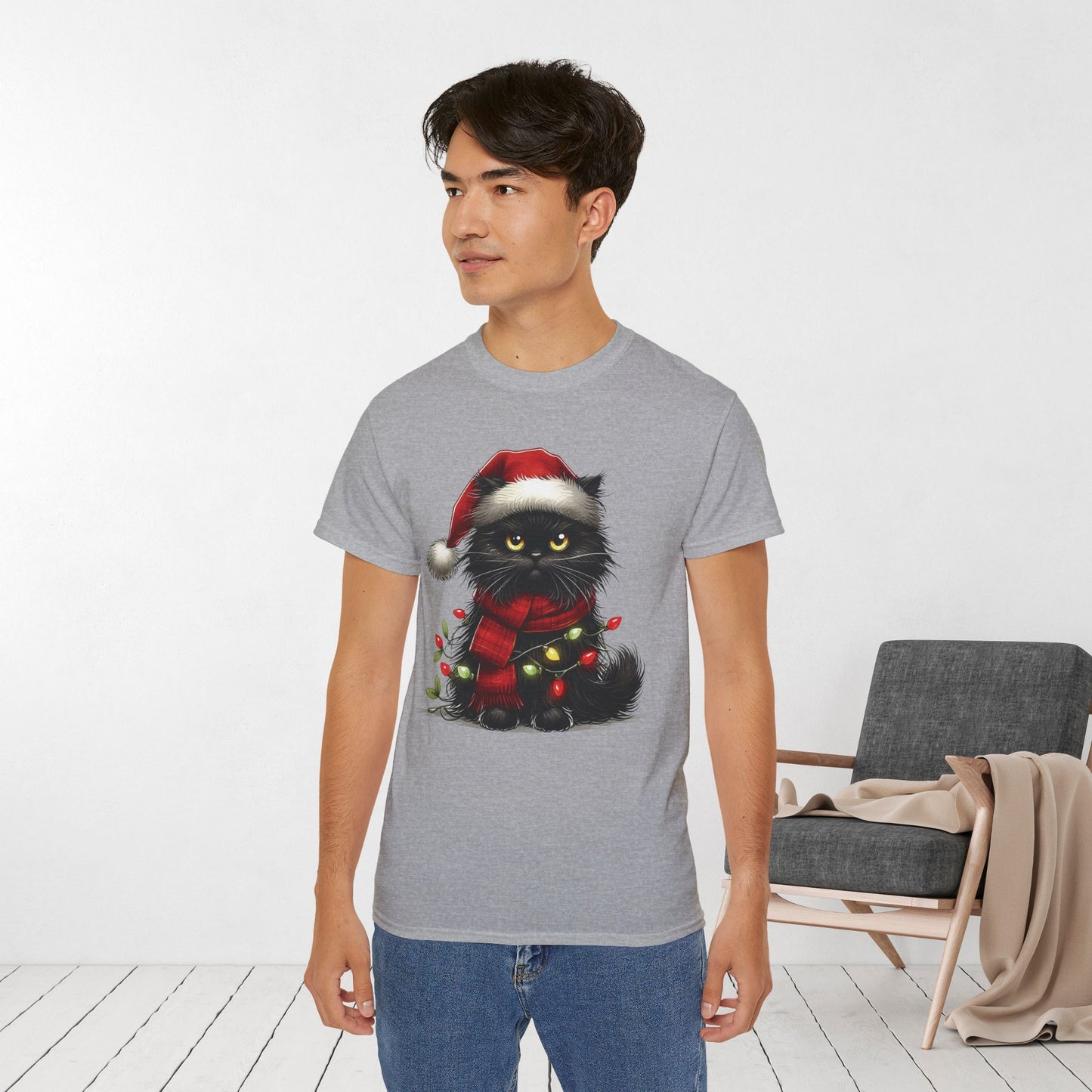 Funny Christmas Cat Ultra Cotton Tee