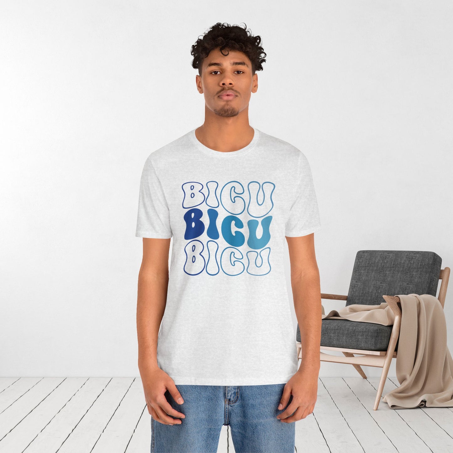 Groovy Blue BICU Shirt - Burn ICU Nurse Soft Cotton Tee