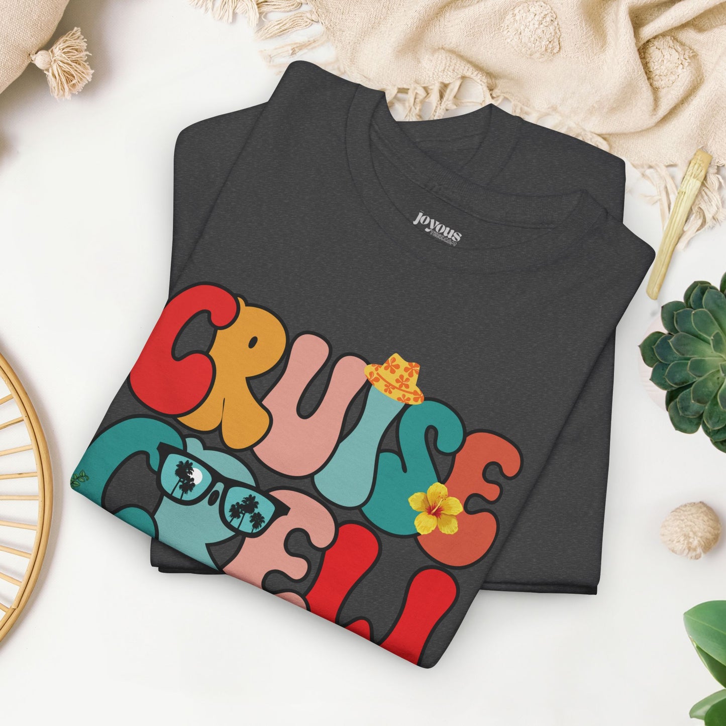 Groovy Cruise Crew Shirt - Family Cruise Vacation Heavy Cotton Tee